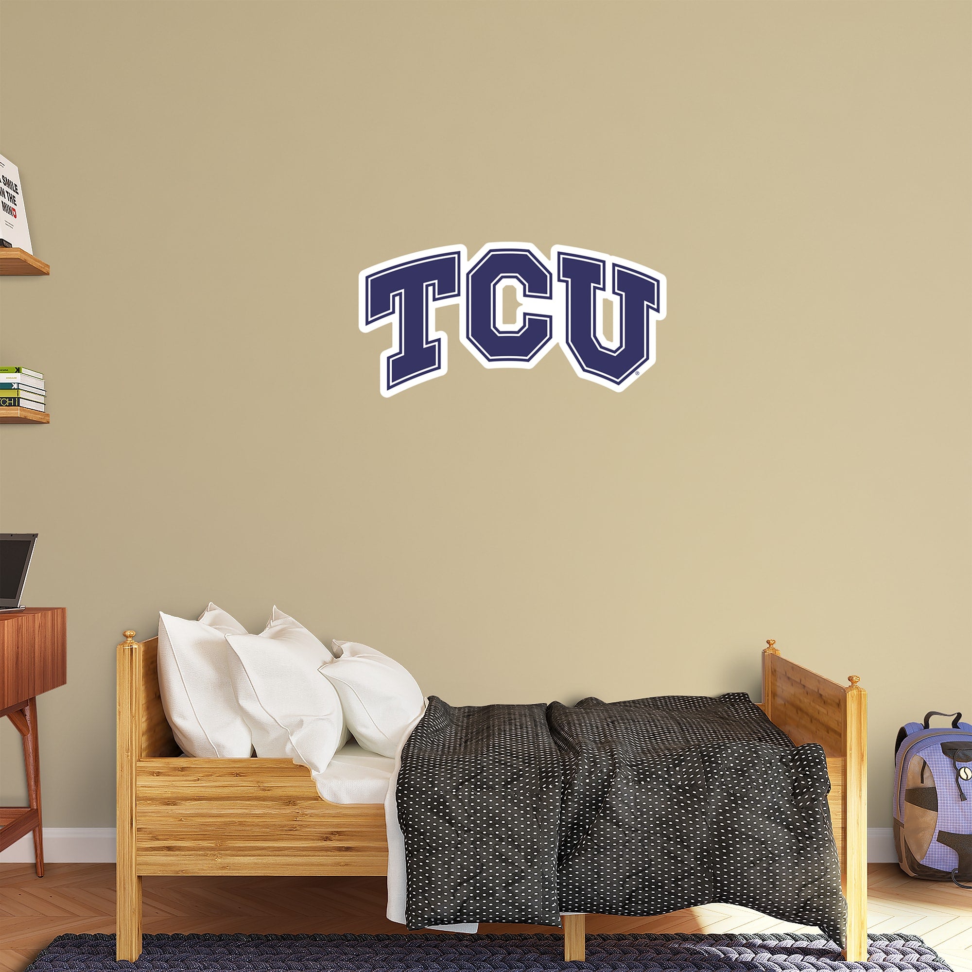 TCU Horned Frogs: Logo - Officially Licensed Removable Wall Decal 38.0"W x 19.0"H by Fathead | Vinyl