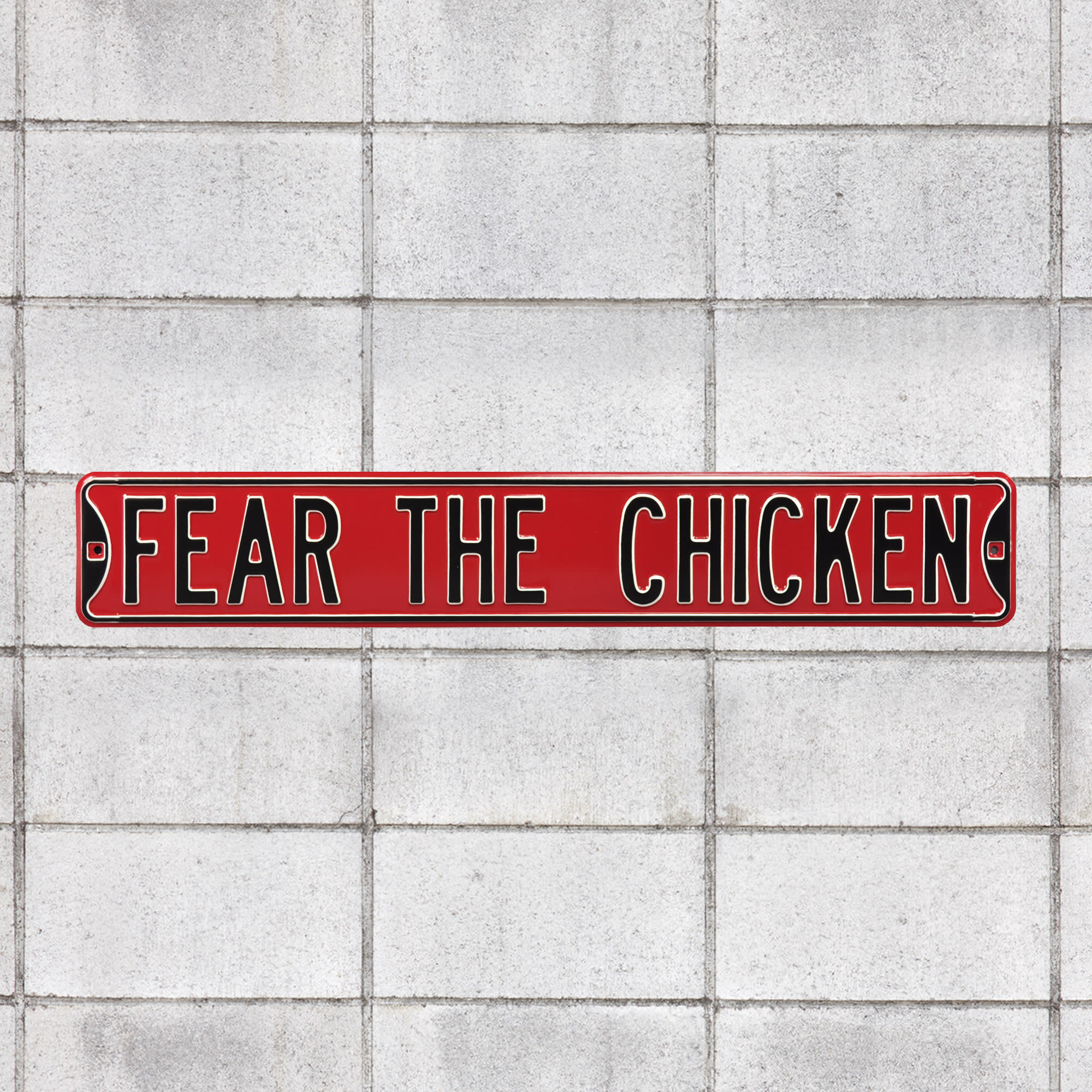 South Carolina Gamecocks: Fear the Chicken - Officially Licensed Metal Street Sign 36.0"W x 6.0"H by Fathead | 100% Steel