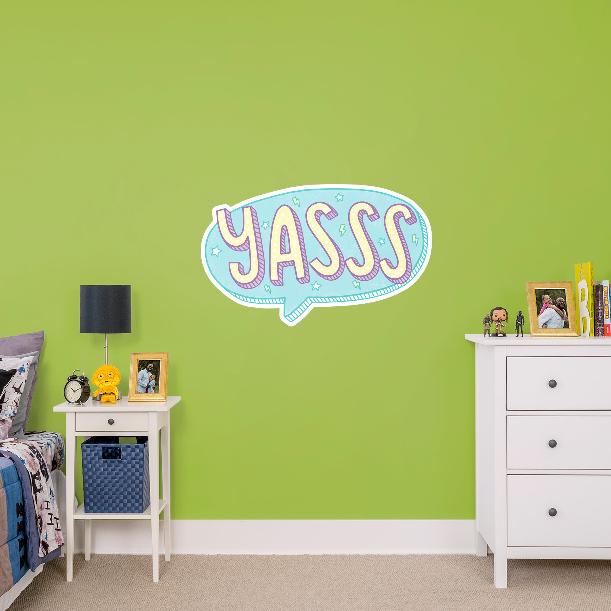 Yasss - Officially Licensed Big Moods Removable Wall Decal XL by Fathead | Vinyl