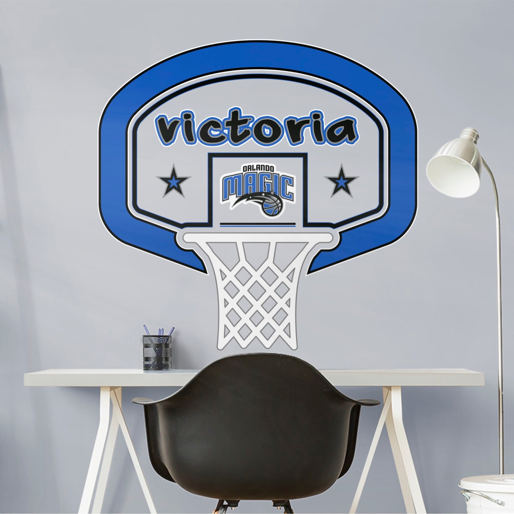 Orlando Magic: Personalized Name - Officially Licensed NBA Transfer Decal 52.0"W x 39.5"H by Fathead | Vinyl