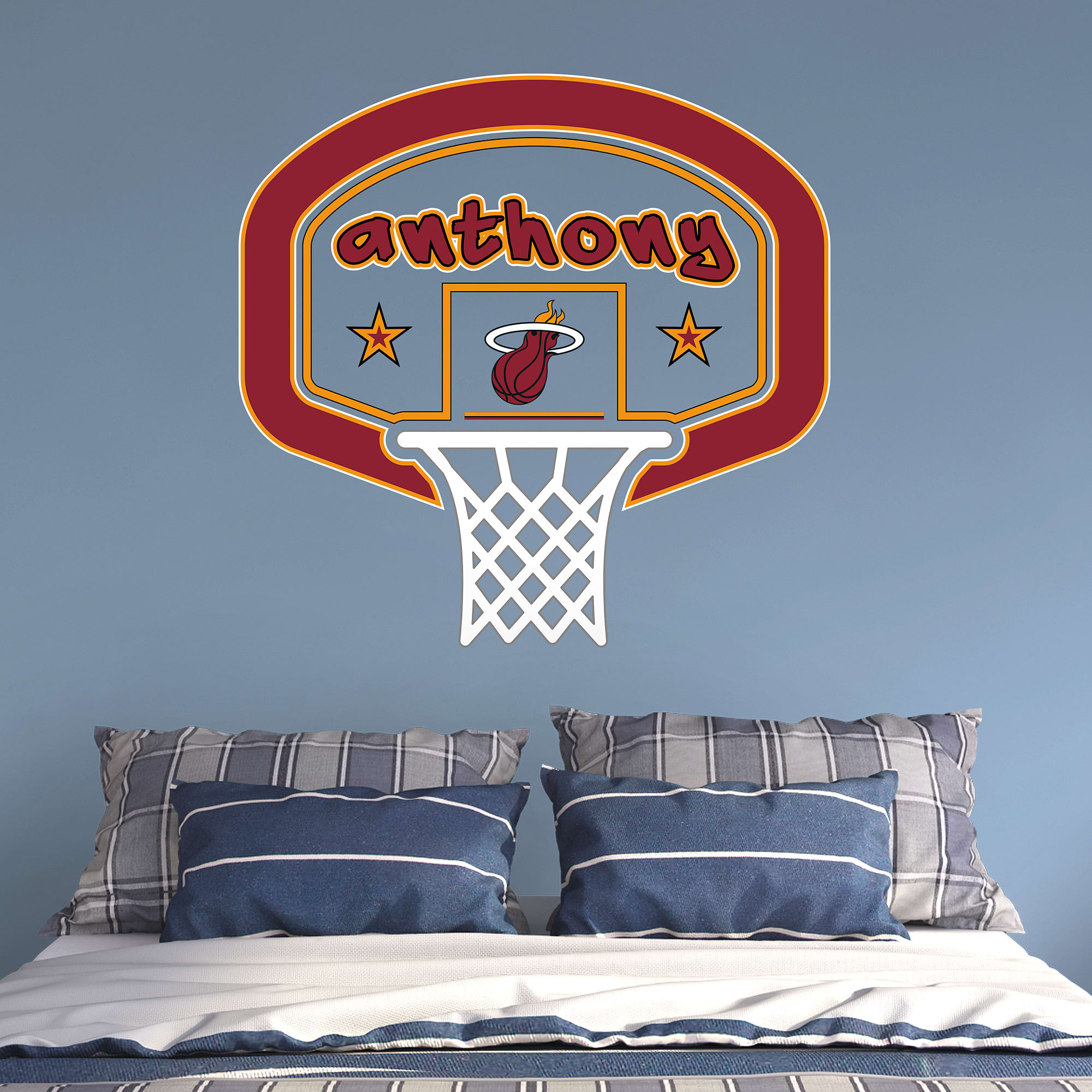 Miami Heat: Personalized Name - Officially Licensed NBA Transfer Decal 52.0"W x 39.5"H by Fathead | Vinyl