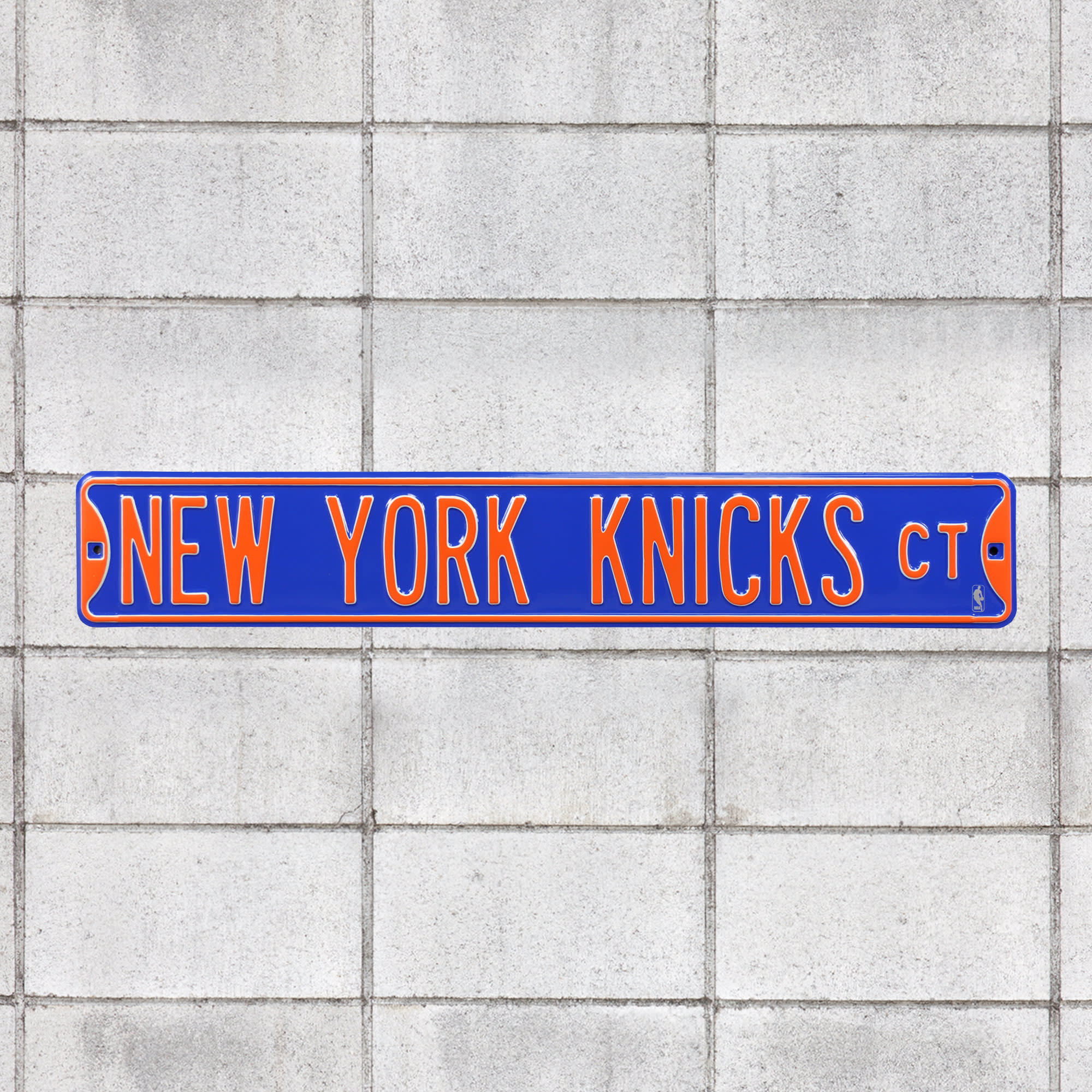 New York Knicks: Court - Officially Licensed NBA Metal Street Sign 36.0"W x 6.0"H by Fathead | 100% Steel
