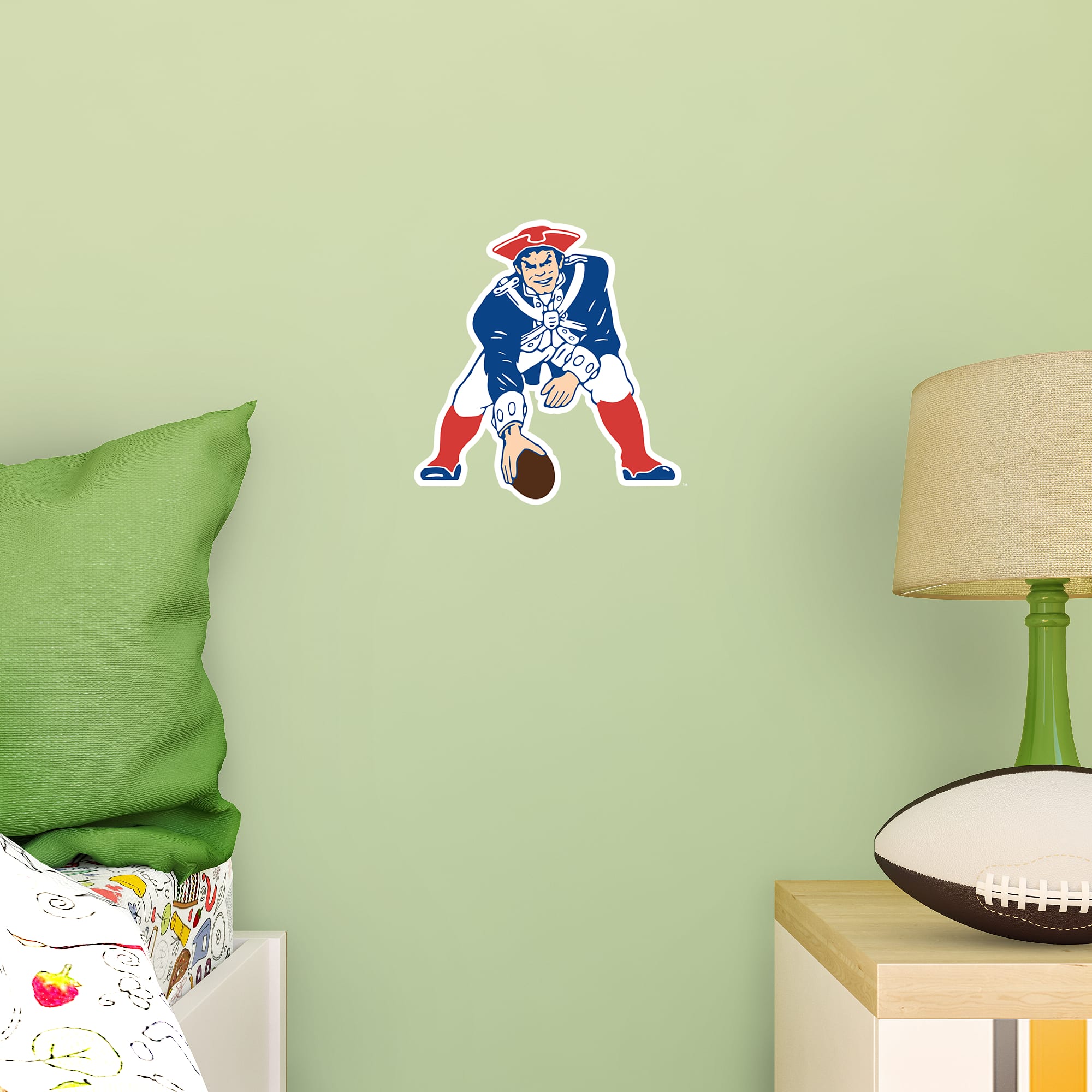 New England Patriots: Classic Logo - Officially Licensed NFL Removable Wall Decal 10.0"W x 11.0"H by Fathead | Vinyl