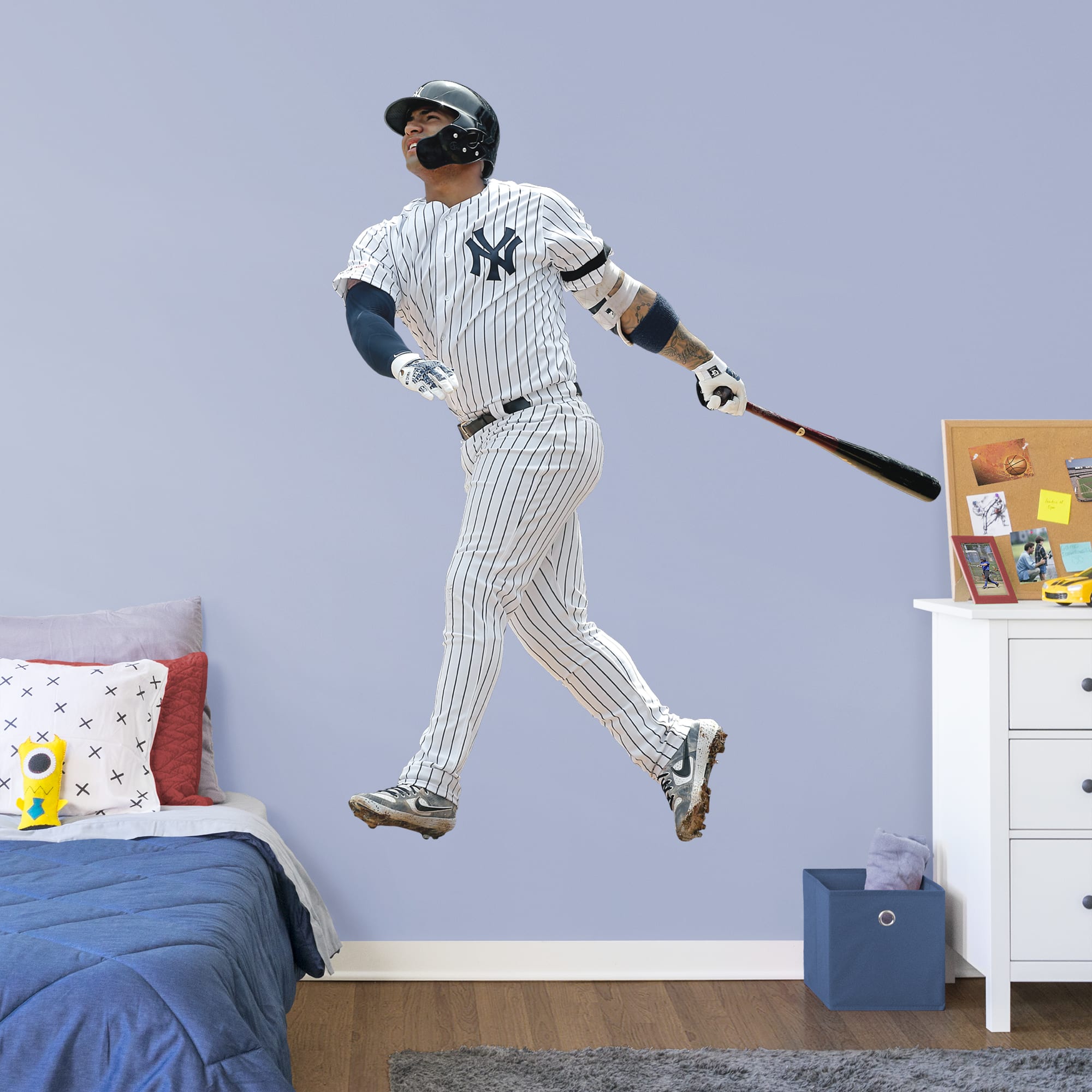 Gleyber Torres for New York Yankees - Officially Licensed MLB Removable Wall Decal Life-Size Athlete + 2 Decals (62"W x 77"H) by