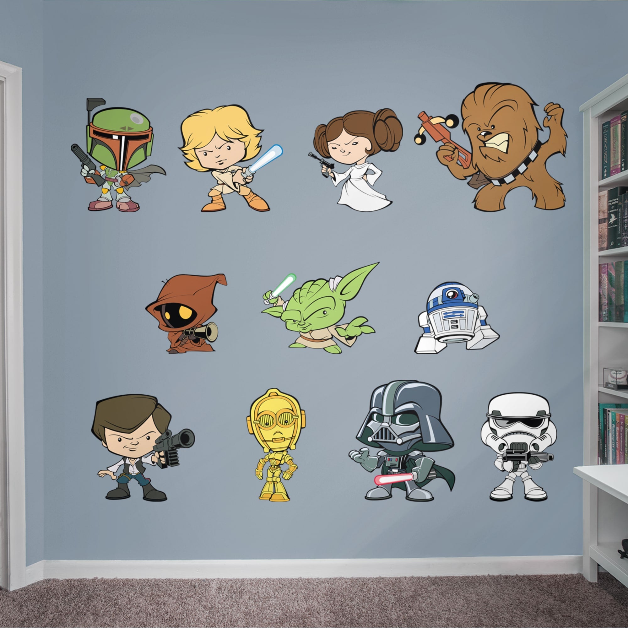 Star Wars: POP Collection - Officially Licensed Removable Wall Decals 52.0"W x 72.0"H by Fathead | Vinyl