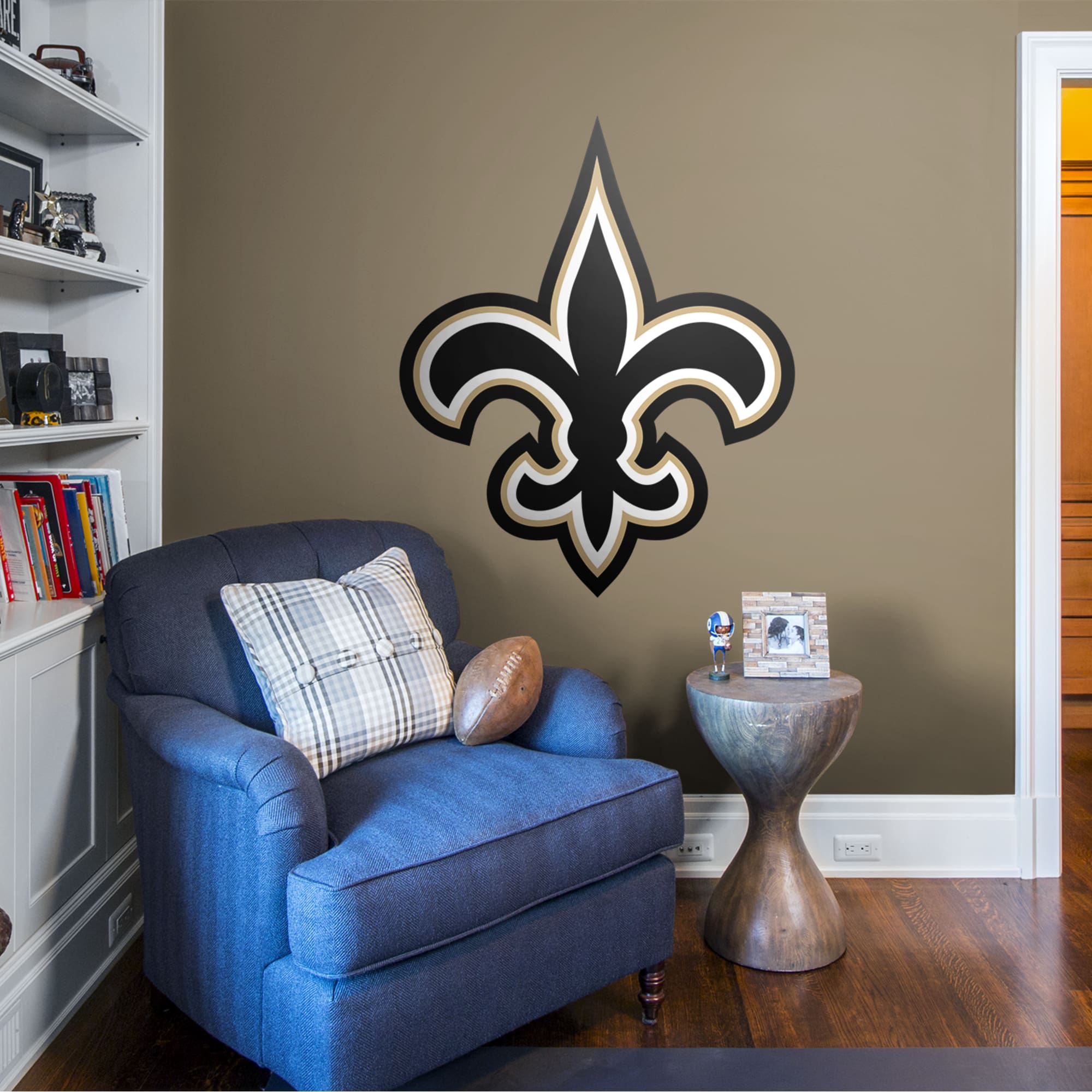 New Orleans Saints: Logo - Officially Licensed NFL Removable Wall Decal Giant Logo (40"W x 49"H) by Fathead | Vinyl