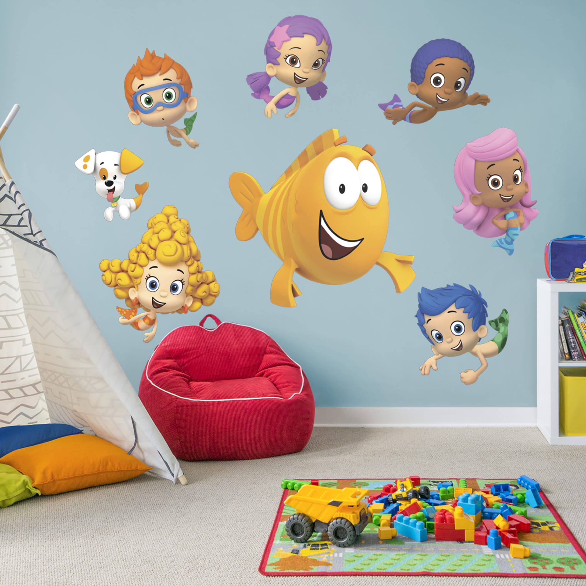 Bubble Guppies: Collection - Officially Licensed Nickelodeon Removable Wall Decals 79.0"W x 52.0"H by Fathead | Vinyl