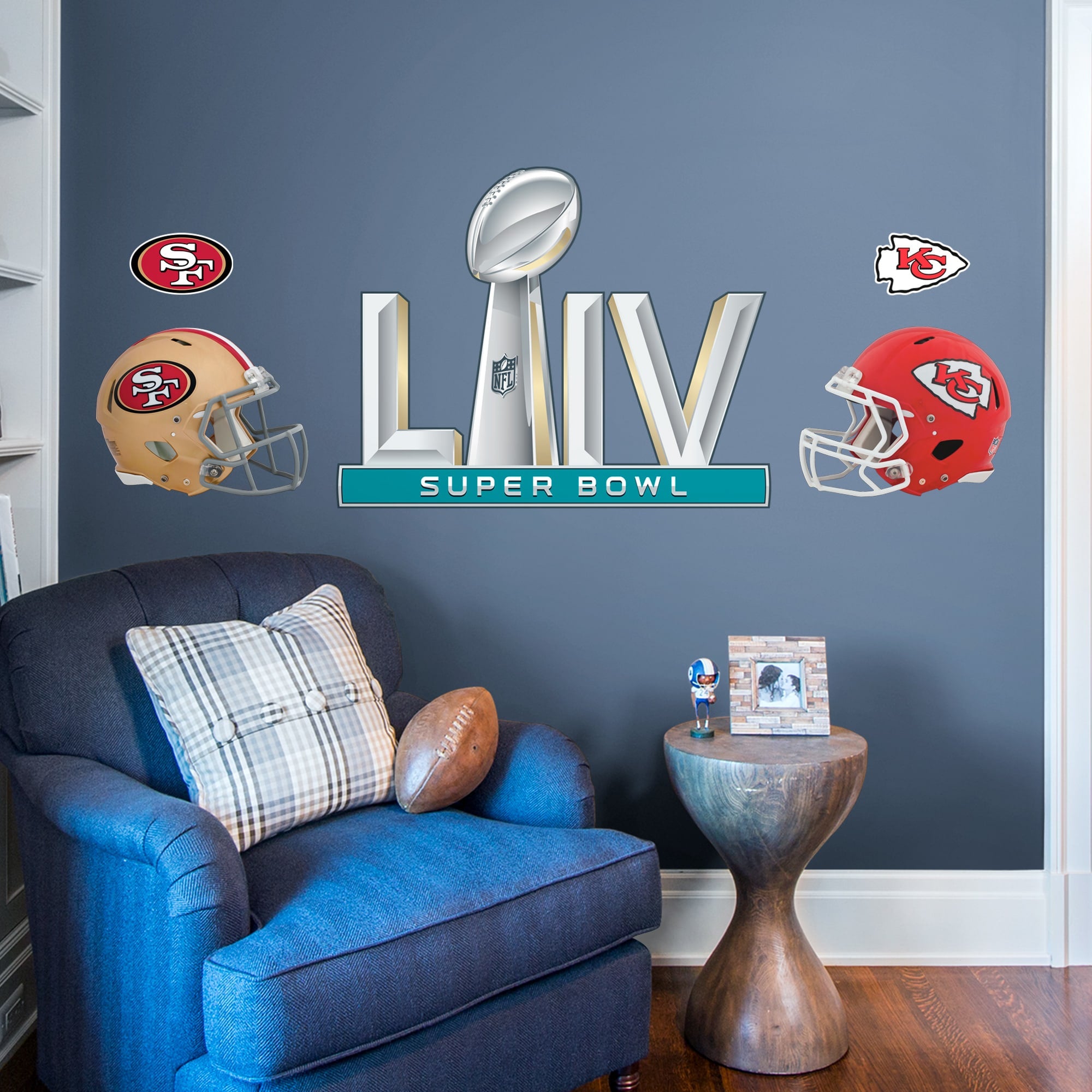 NFL: Super Bowl LIV Party Pack - Officially Licensed NFL Removable Wall Decals 52.0"W x 39.5"H by Fathead | Vinyl