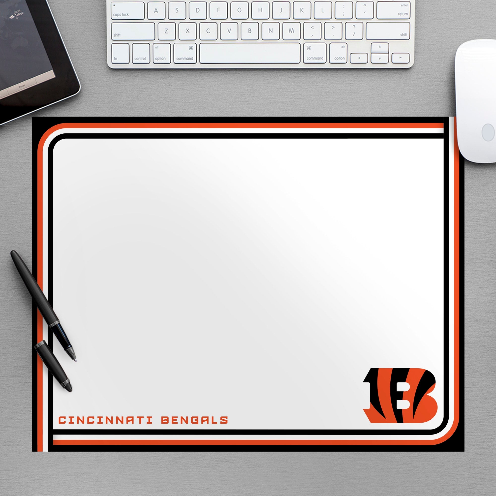 Cincinnati Bengals: Dry Erase Whiteboard - Officially Licensed NFL Removable Wall Decal Large by Fathead | Vinyl