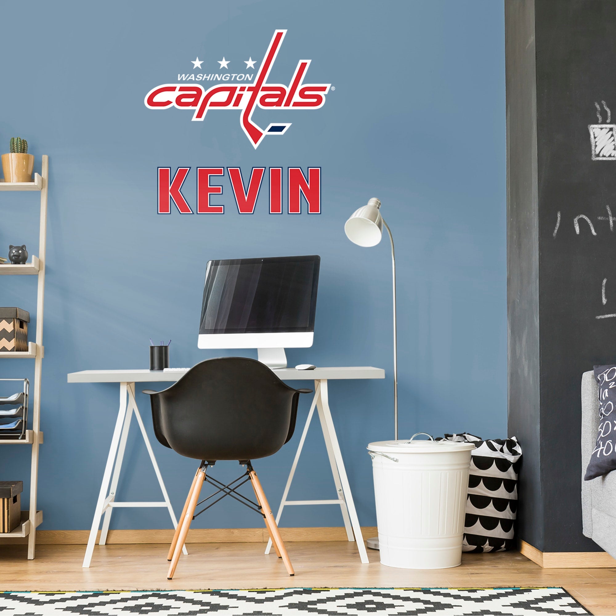 Washington Capitals: Stacked Personalized Name - Officially Licensed NHL Transfer Decal in Red/Red (39.5"W x 52"H) by Fathead |