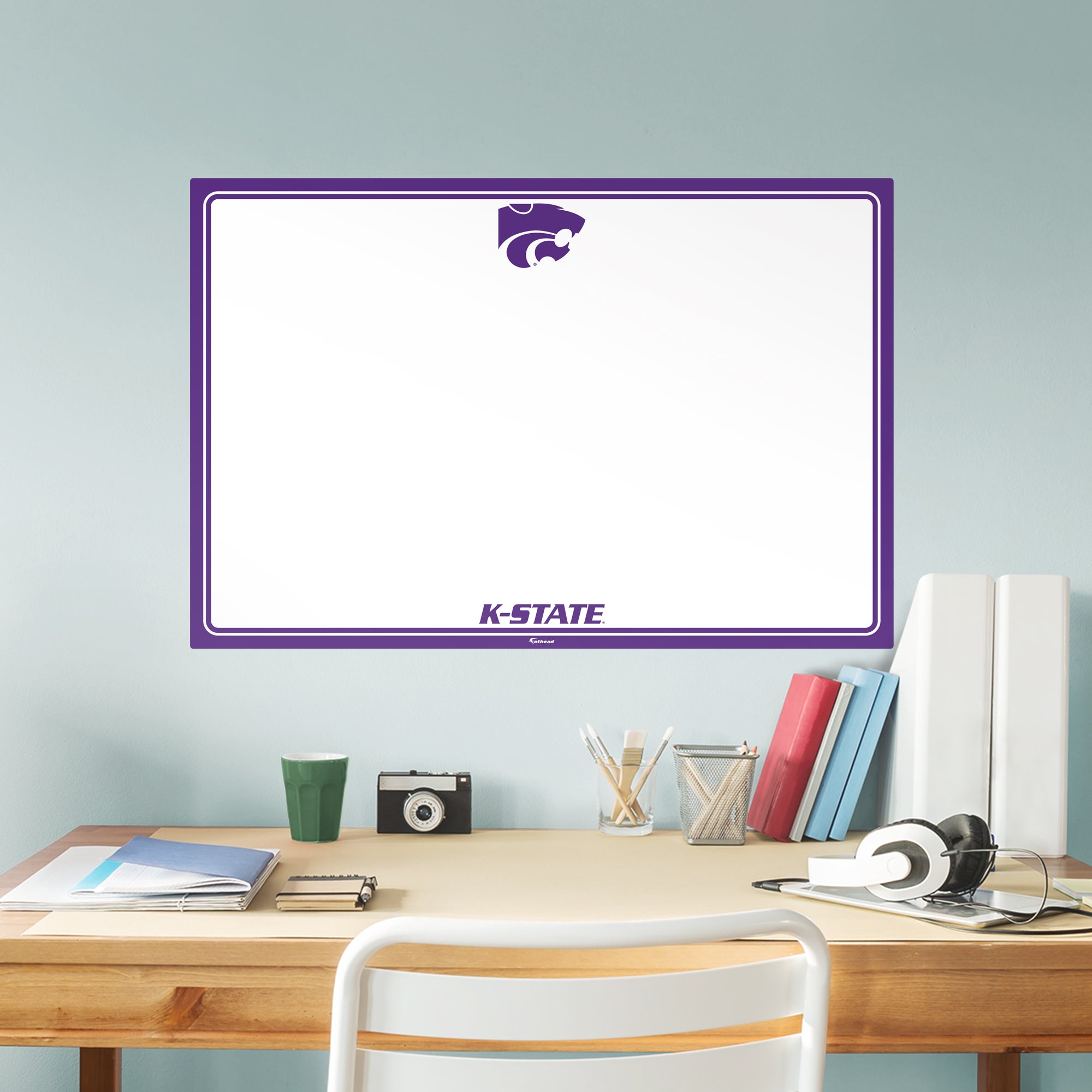 Kansas State Wildcats: Dry Erase Whiteboard - X-Large Officially Licensed NCAA Removable Wall Decal XL by Fathead | Vinyl