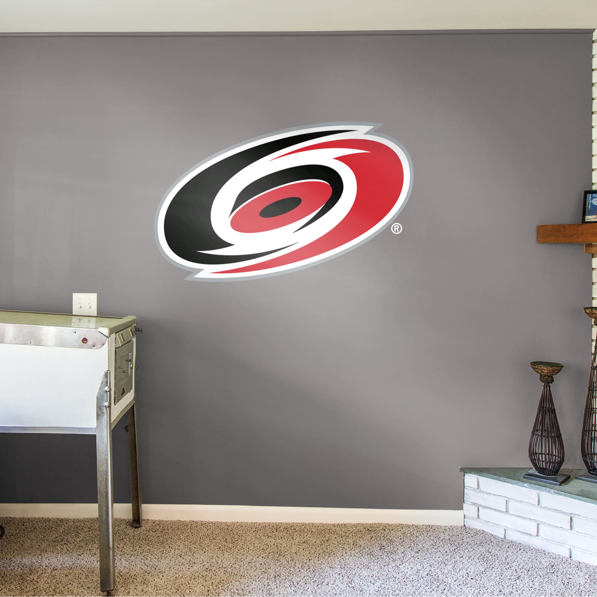 Carolina Hurricanes: Logo - Officially Licensed NHL Removable Wall Decal 53.0"W x 32.0"H by Fathead | Vinyl