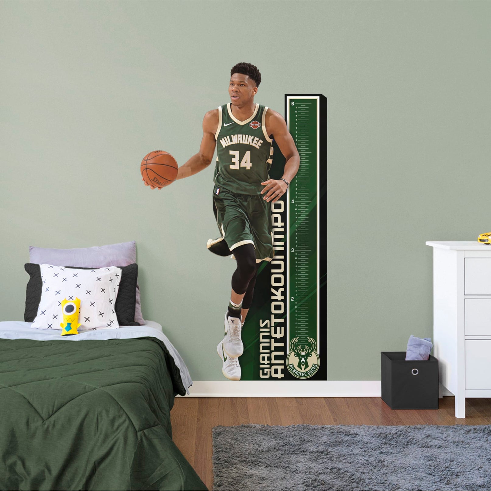 Giannis Antetokounmpo Growth Chart Officially Licensed NBA Removabl