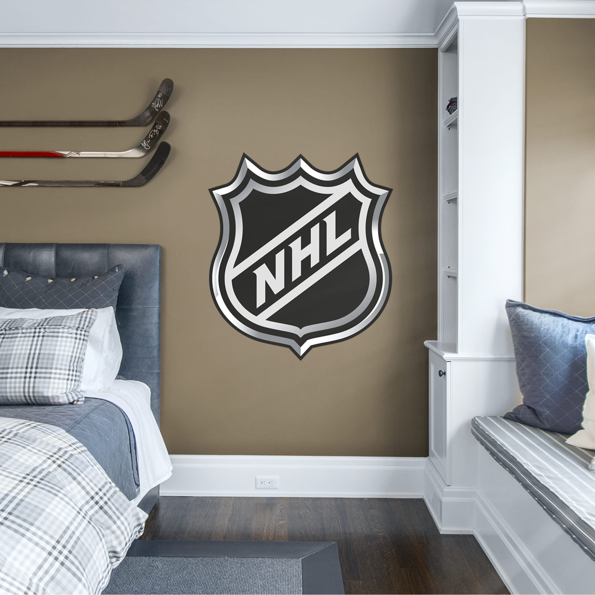 NHL: Logo - Officially Licensed Removable Wall Decal 43.0"W x 38.0"H by Fathead | Vinyl