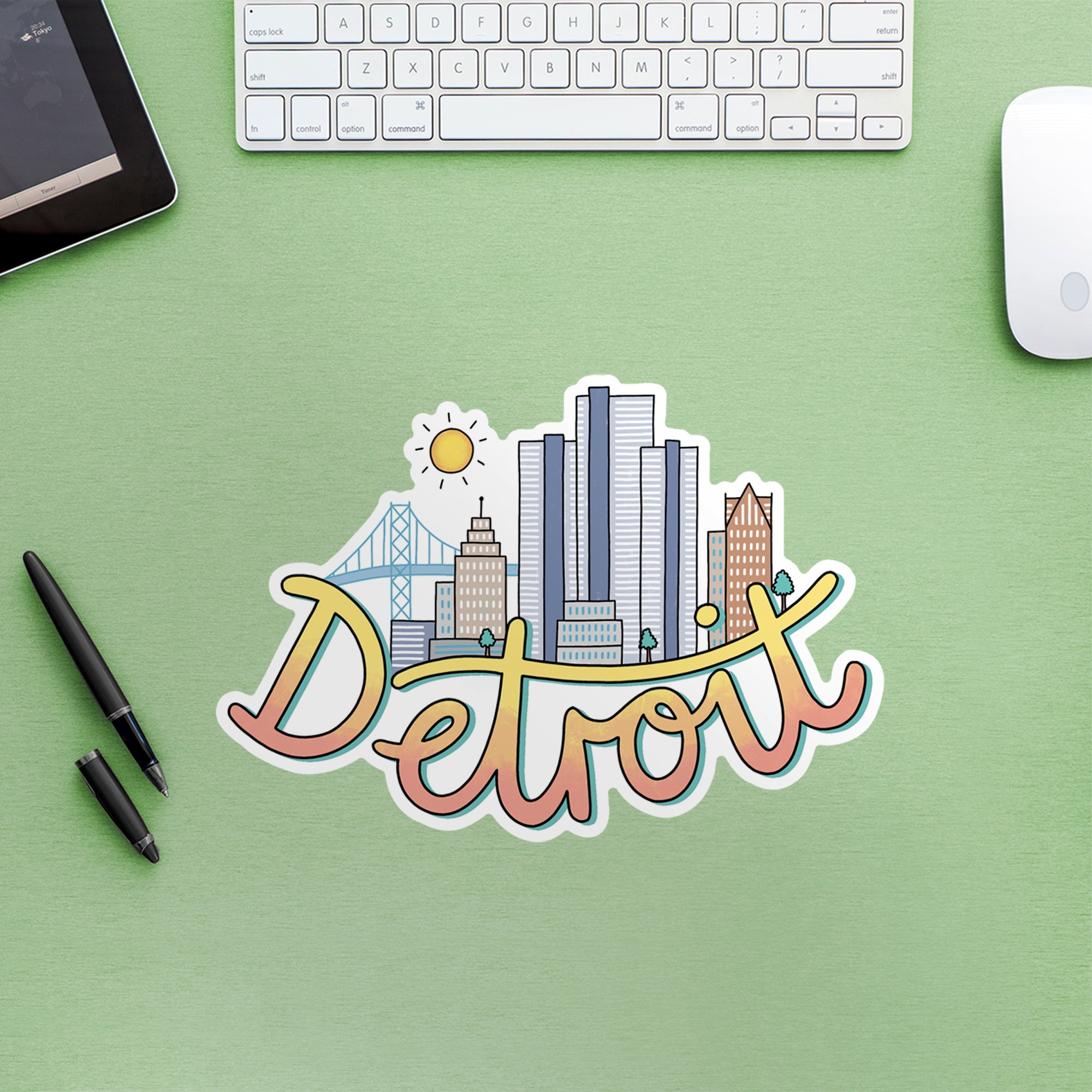 Detroit - Officially Licensed Big Moods Removable Wall Decal Large by Fathead | Vinyl