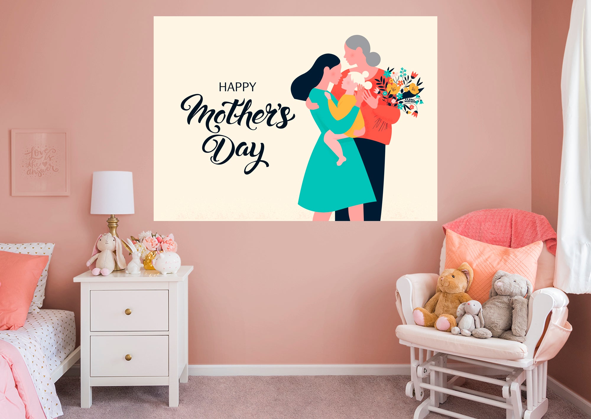 Mothers Day Three Generations Mural - Removable Wall Decal Giant Collection by Fathead | Vinyl