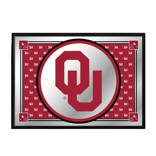 Oklahoma Sooners: Team Spirit - Framed Mirrored Wall Sign - The Fan-Brand