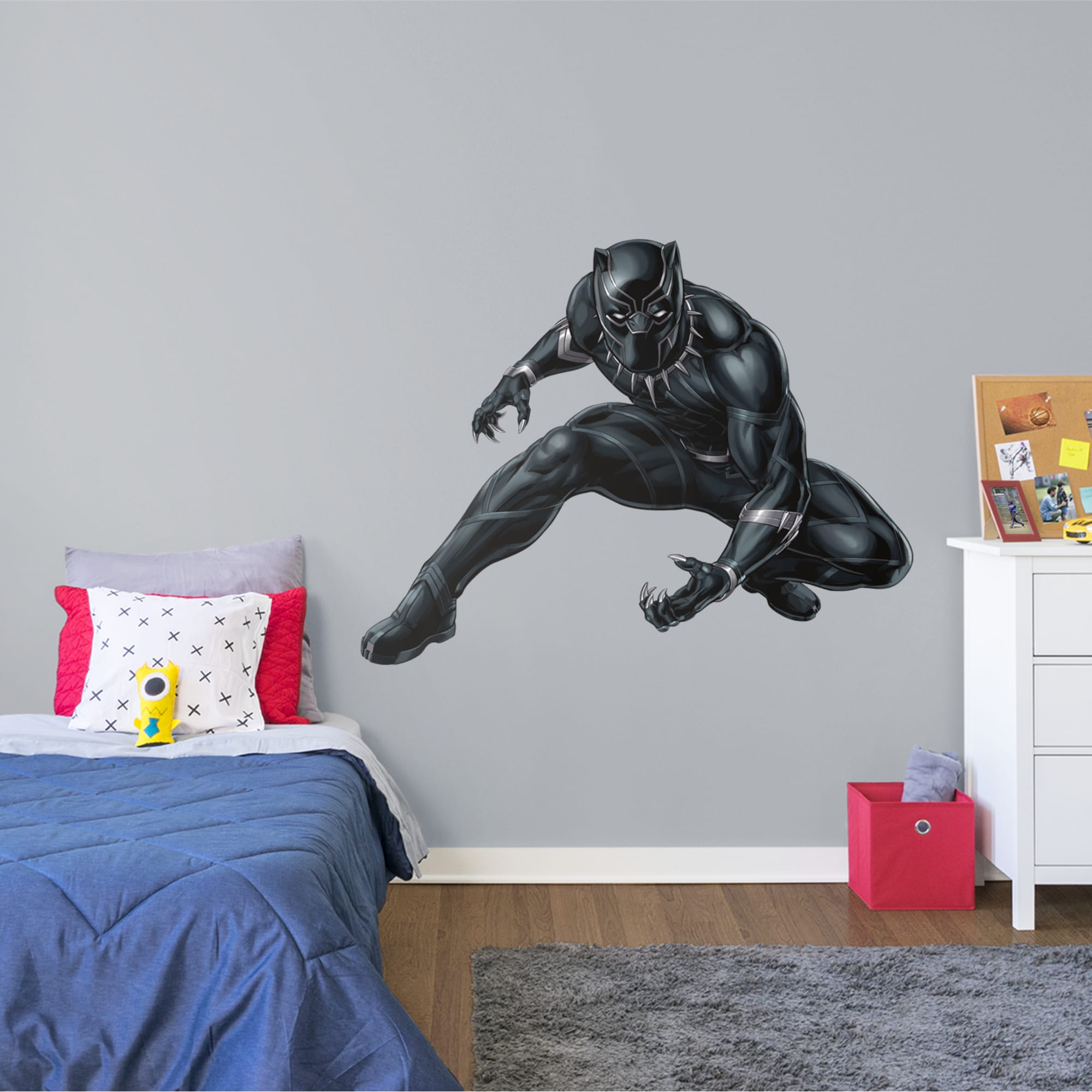 Black Panther - Officially Licensed Removable Wall Decal 61.0"W x 47.0"H by Fathead | Vinyl