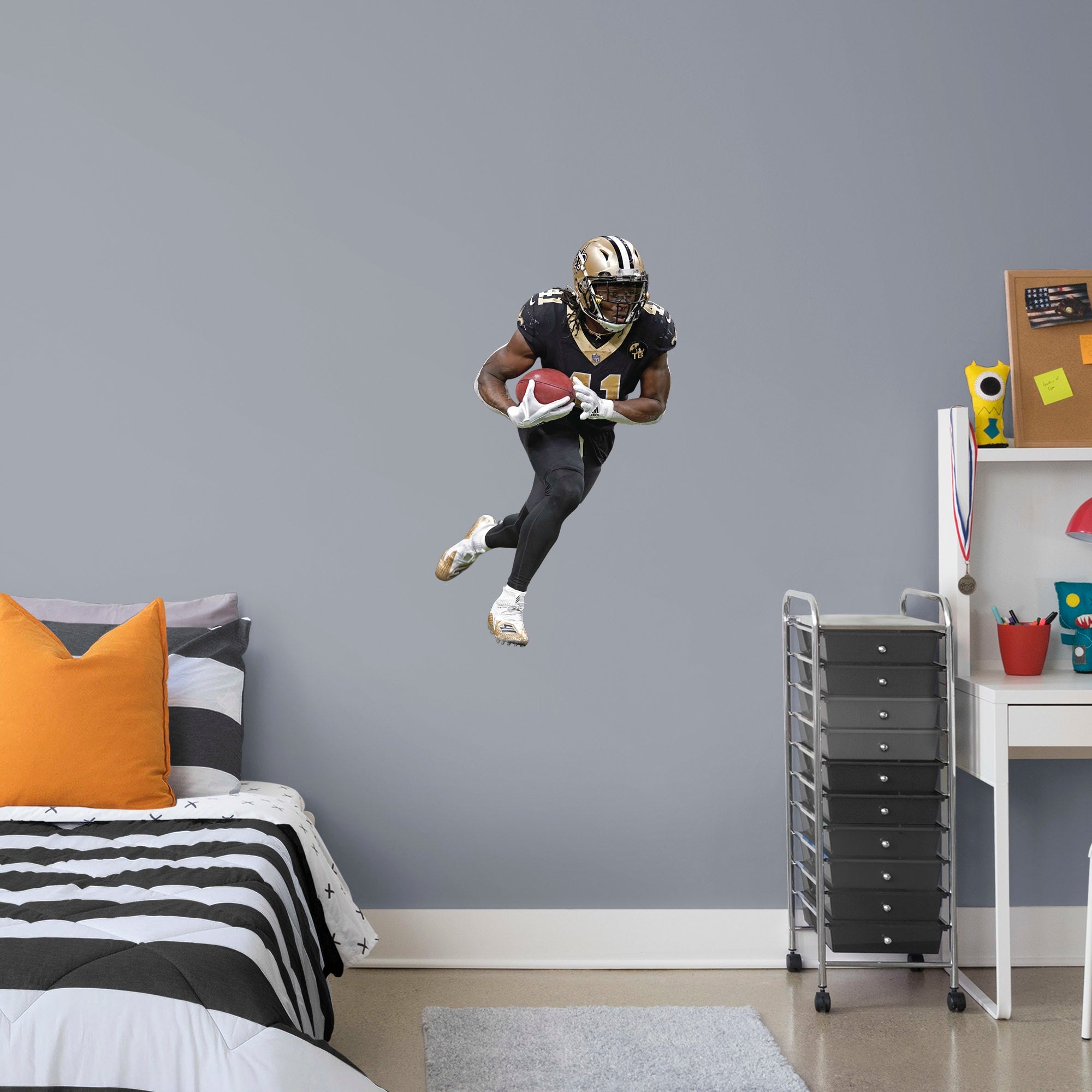 Alvin Kamara for New Orleans Saints - Officially Licensed NFL Removable Wall Decal XL by Fathead | Vinyl