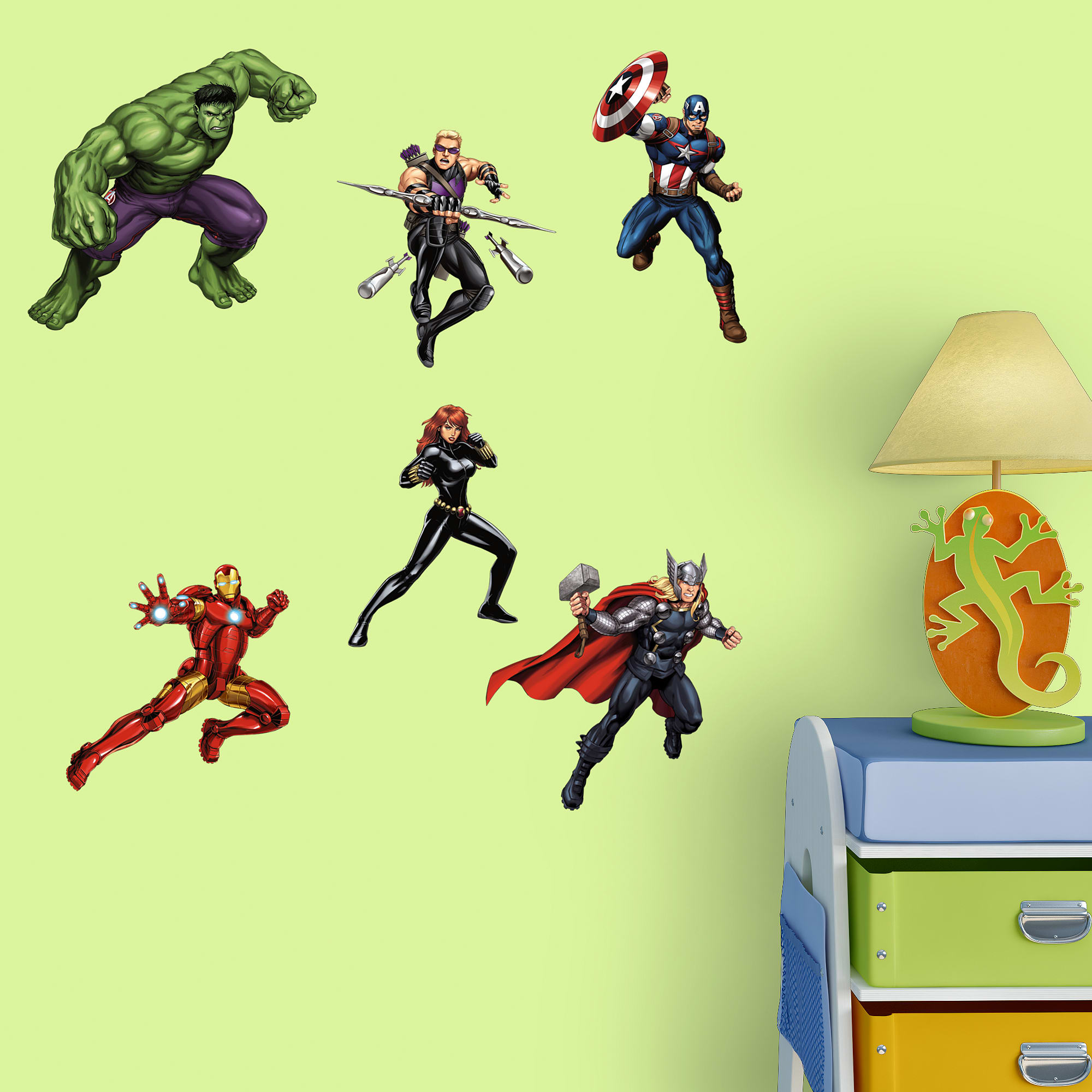 Avengers Assemble: Collection - Officially Licensed Removable Wall Decal 5"W x 24.75"H by Fathead | Vinyl