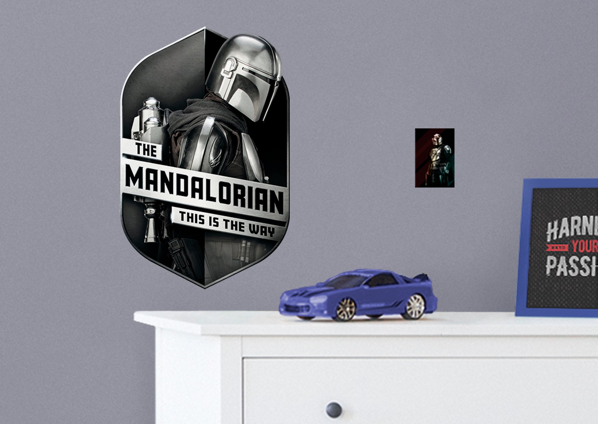 The Mandalorian Shield - Officially Licensed Star Wars Removable Wall Decal Large by Fathead | Vinyl