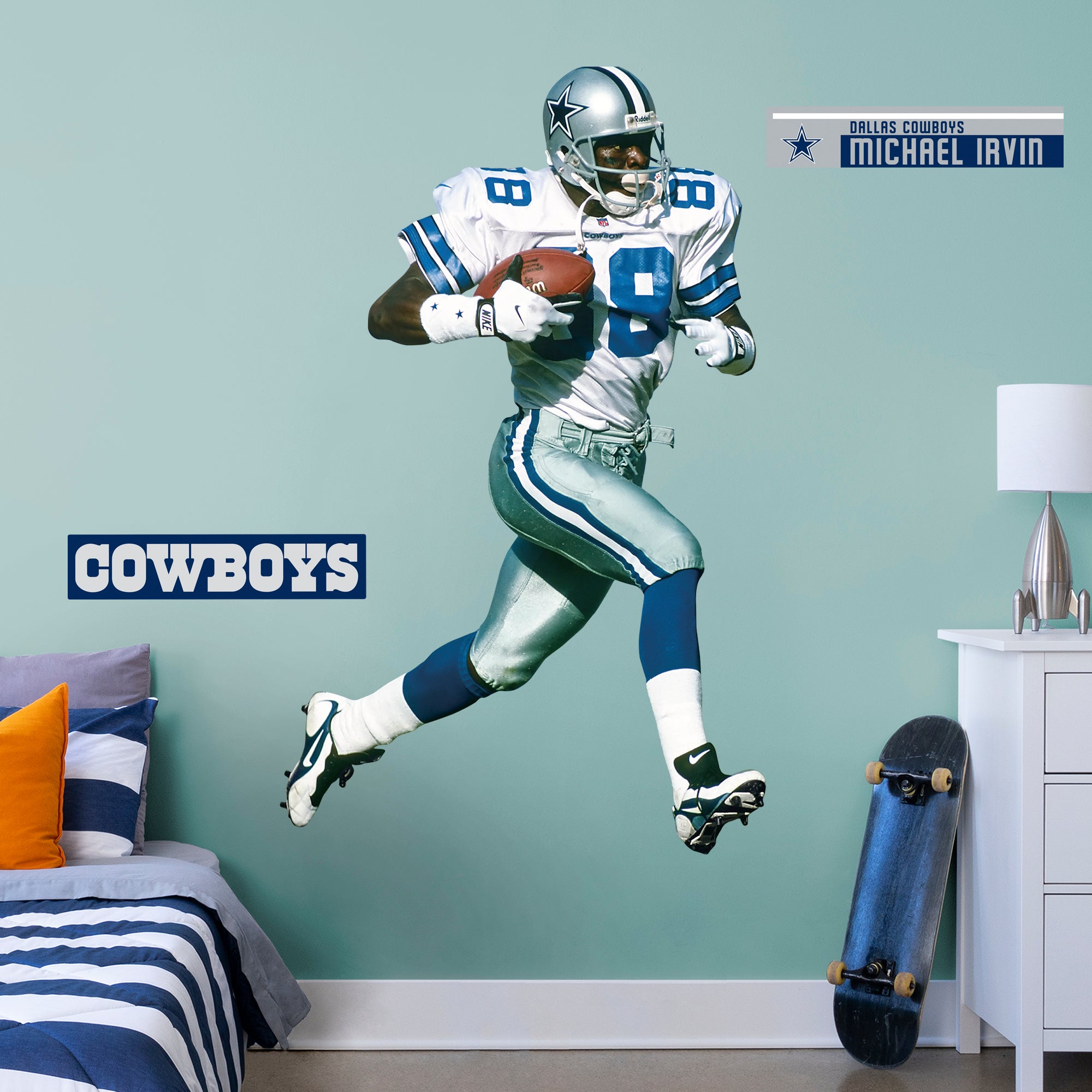 Michael Irvin for Dallas Cowboys: Legend - Officially Licensed NFL Removable Wall Decal Life-Size Athlete + 2 Decals by Fathead