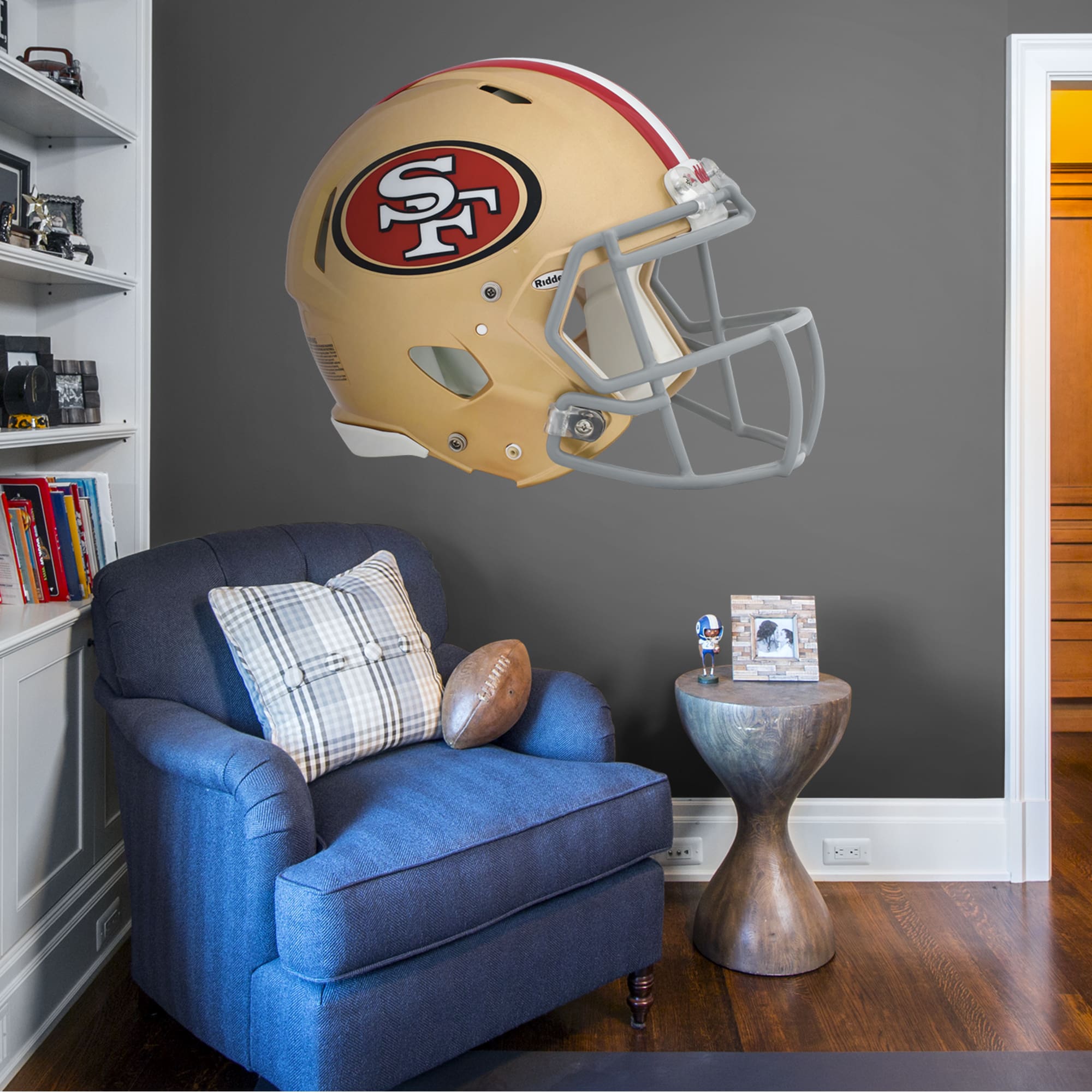 San Francisco 49ers: Helmet - Officially Licensed NFL Removable Wall Decal 56.0"W x 45.0"H by Fathead | Vinyl