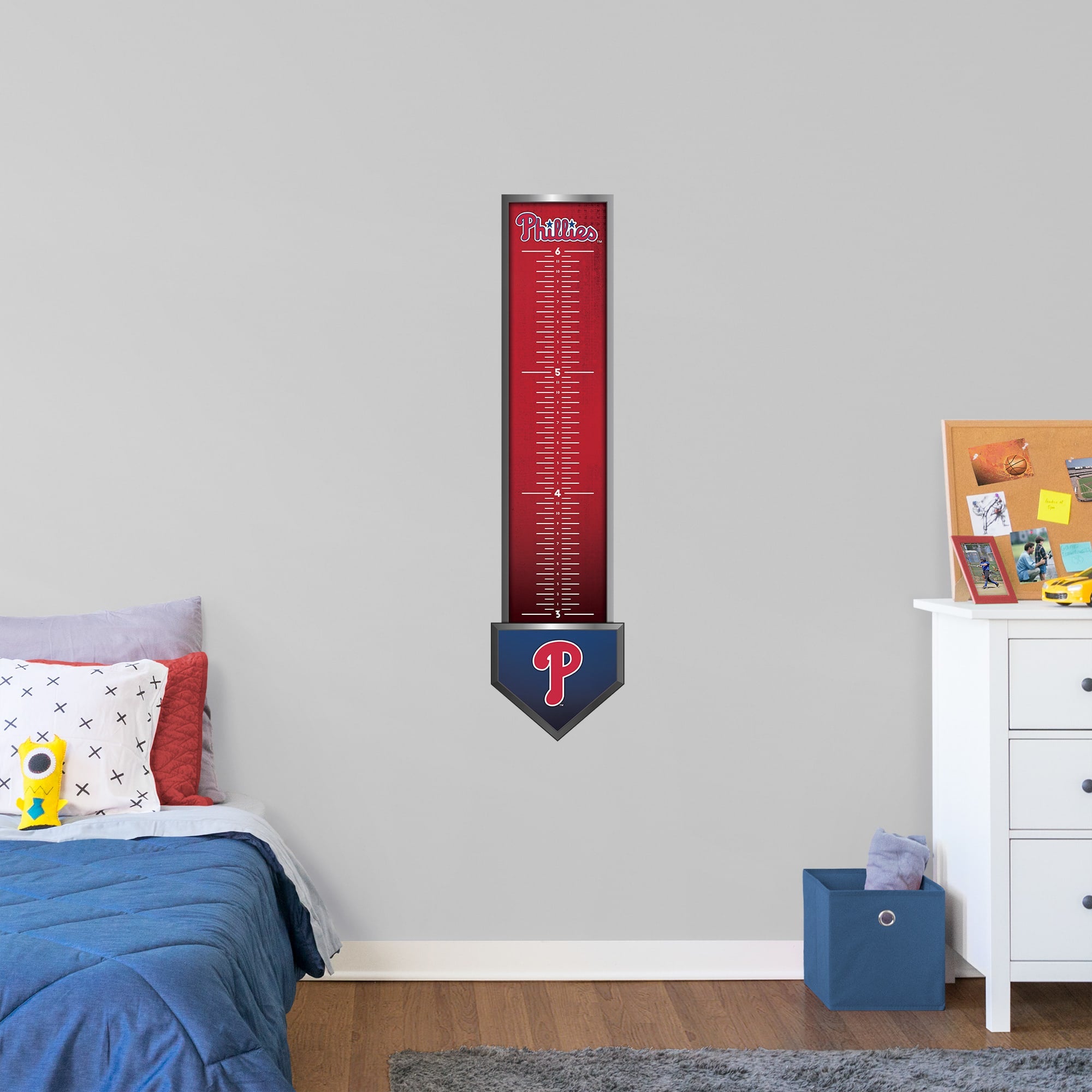 Philadelphia Phillies: Growth Chart - Officially Licensed MLB Removable Wall Graphic 13.0"W x 54.0"H by Fathead | Vinyl