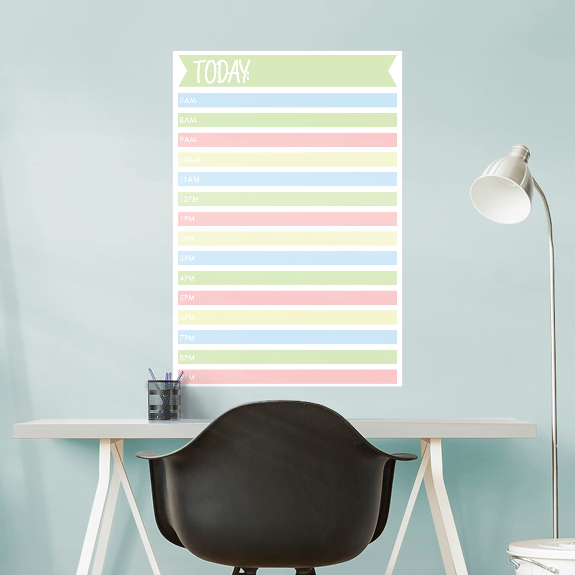 Hourly Schedule: Today - Removable Dry Erase Vinyl Decal XL by Fathead