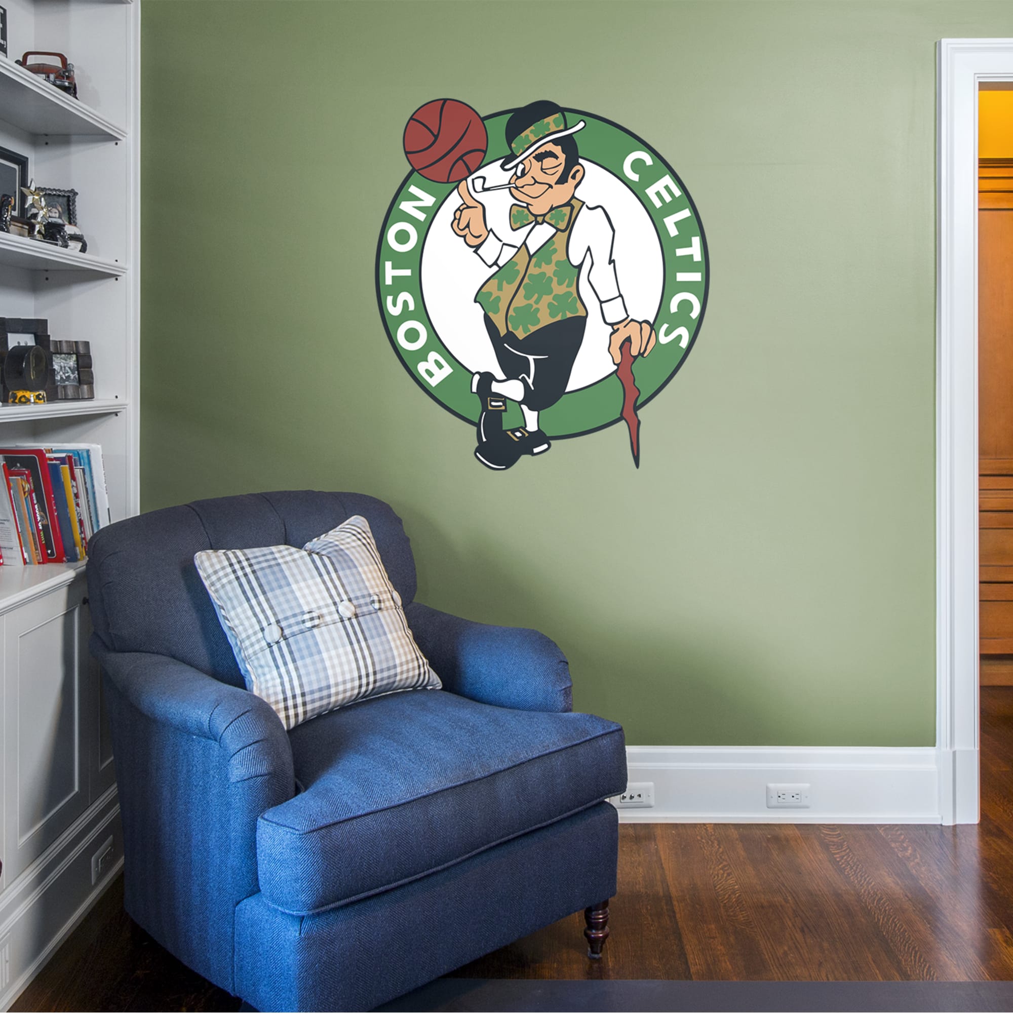 Boston Celtics: Logo - Officially Licensed NBA Removable Wall Decal Giant Logo (36"W x 40"H) by Fathead | Vinyl