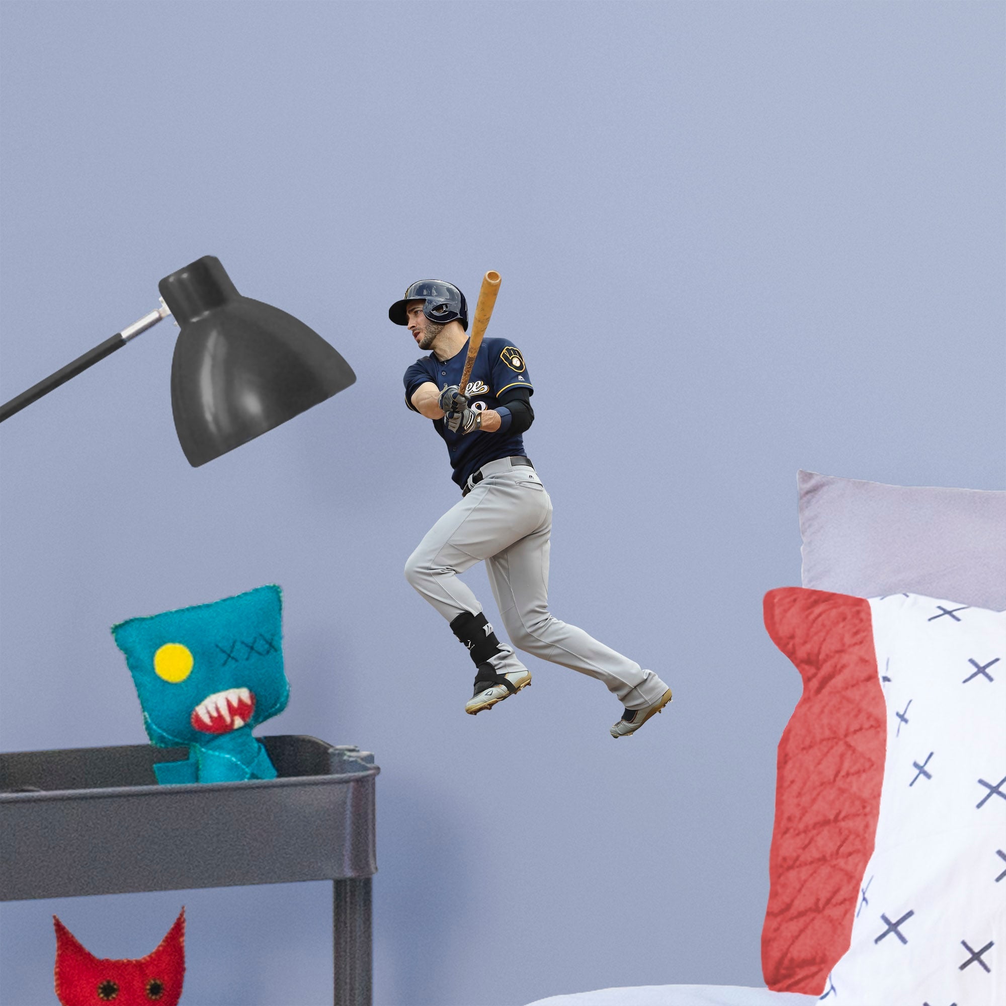 Ryan Braun for Milwaukee Brewers - Officially Licensed MLB Removable Wall Decal Large by Fathead | Vinyl