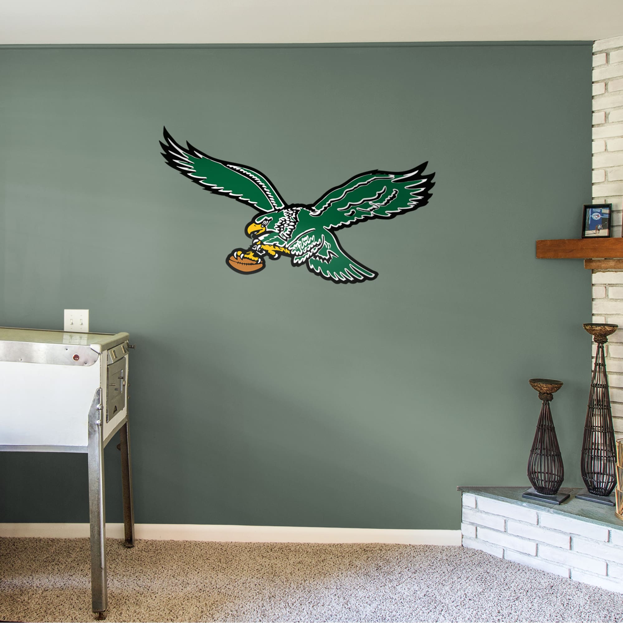 Philadelphia Eagles: Classic Logo - Officially Licensed NFL Removable Wall Decal Giant Logo (51"W x 30"H) by Fathead | Vinyl