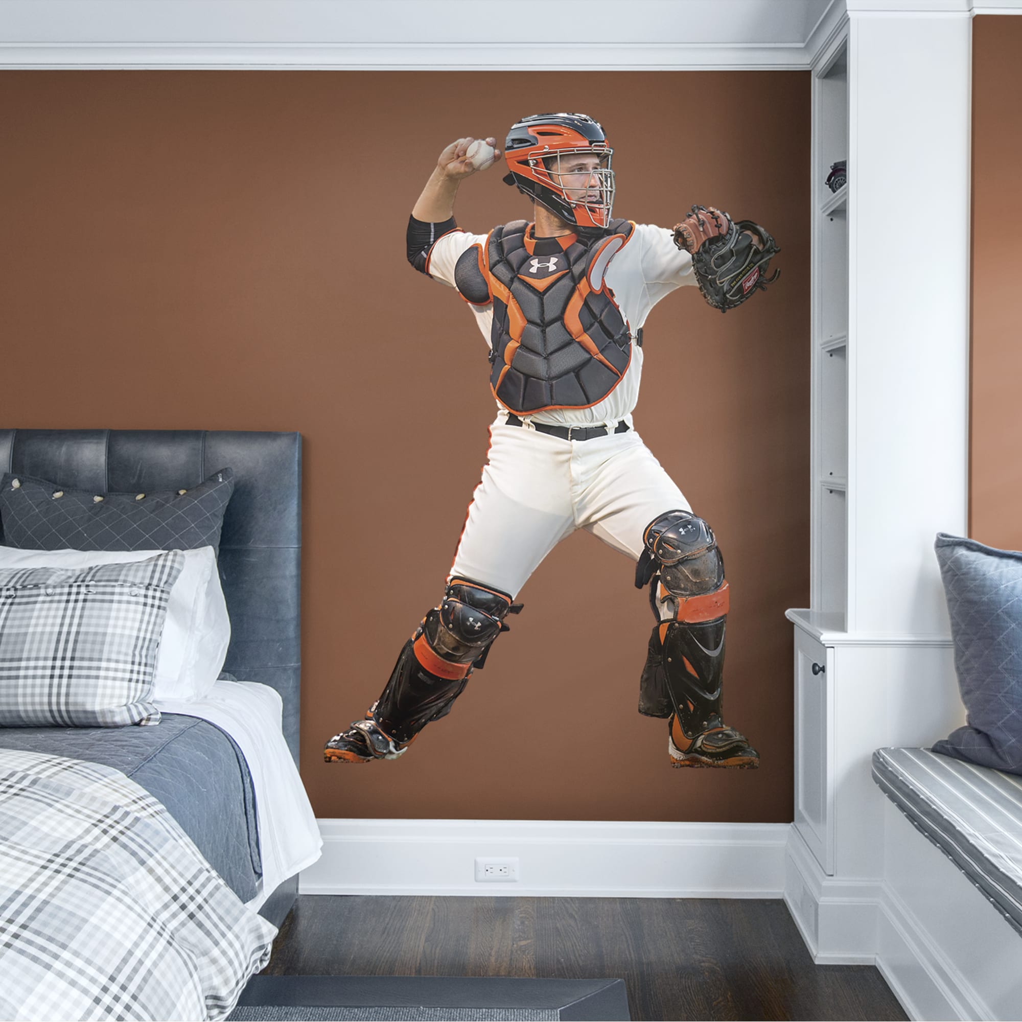 Buster Posey for San Francisco Giants: Catcher - Officially Licensed MLB Removable Wall Decal Life-Size Athlete + 10 Decals (49"