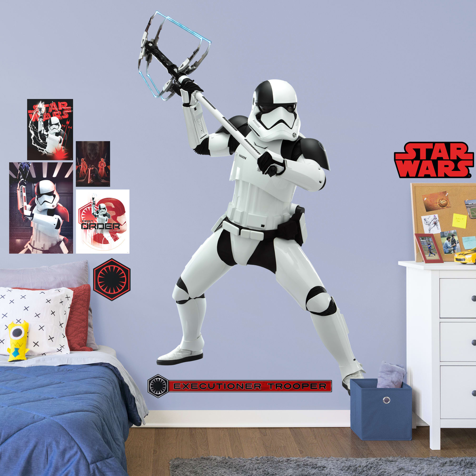 Executioner Trooper - Officially Licensed Removable Wall Decal Life-Size Character + 7 Decals (55"W x 91"H) by Fathead | Vinyl