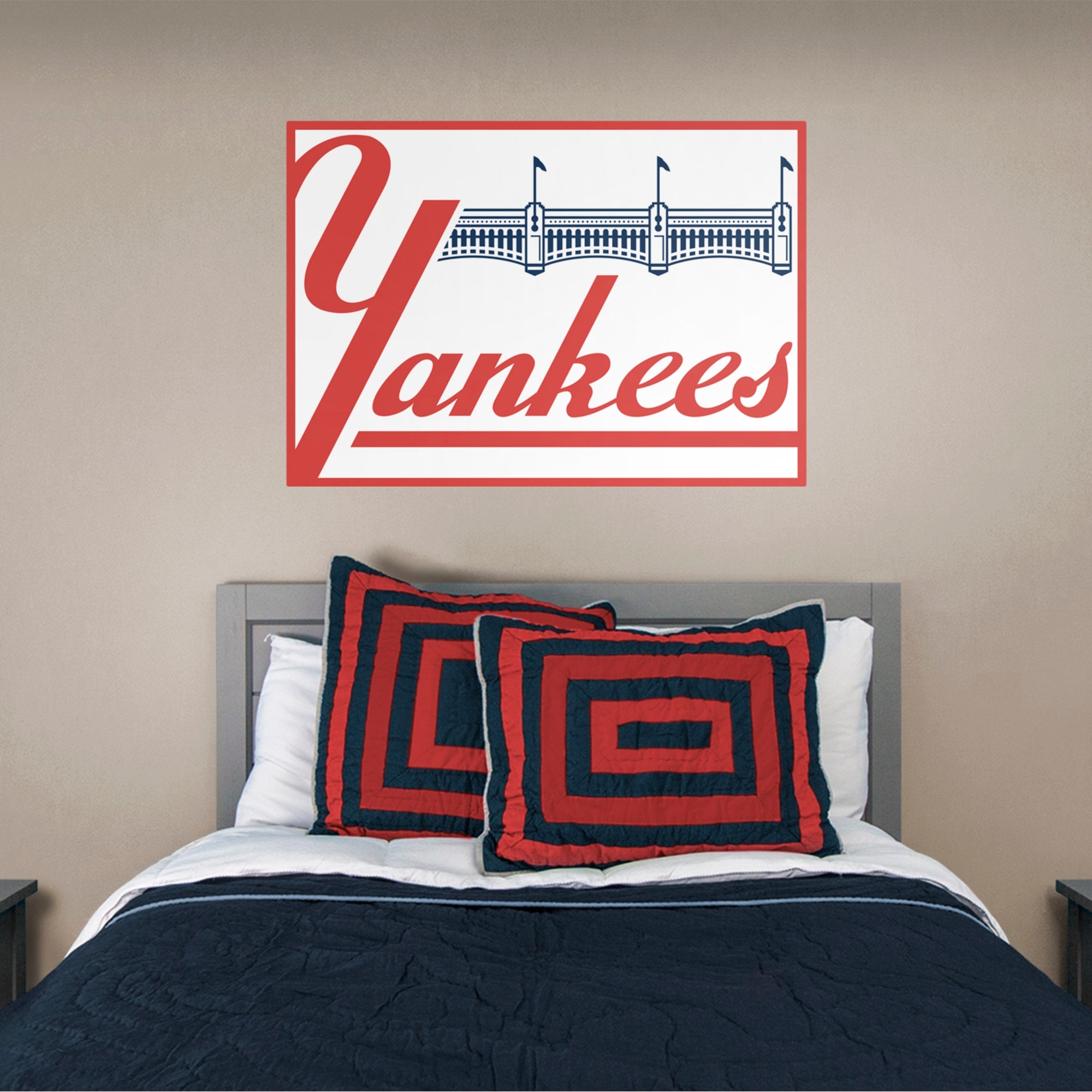 New York Yankees: Classic Logo - Officially Licensed MLB Removable Wall Decal 44.0"W x 31.0"H by Fathead | Vinyl
