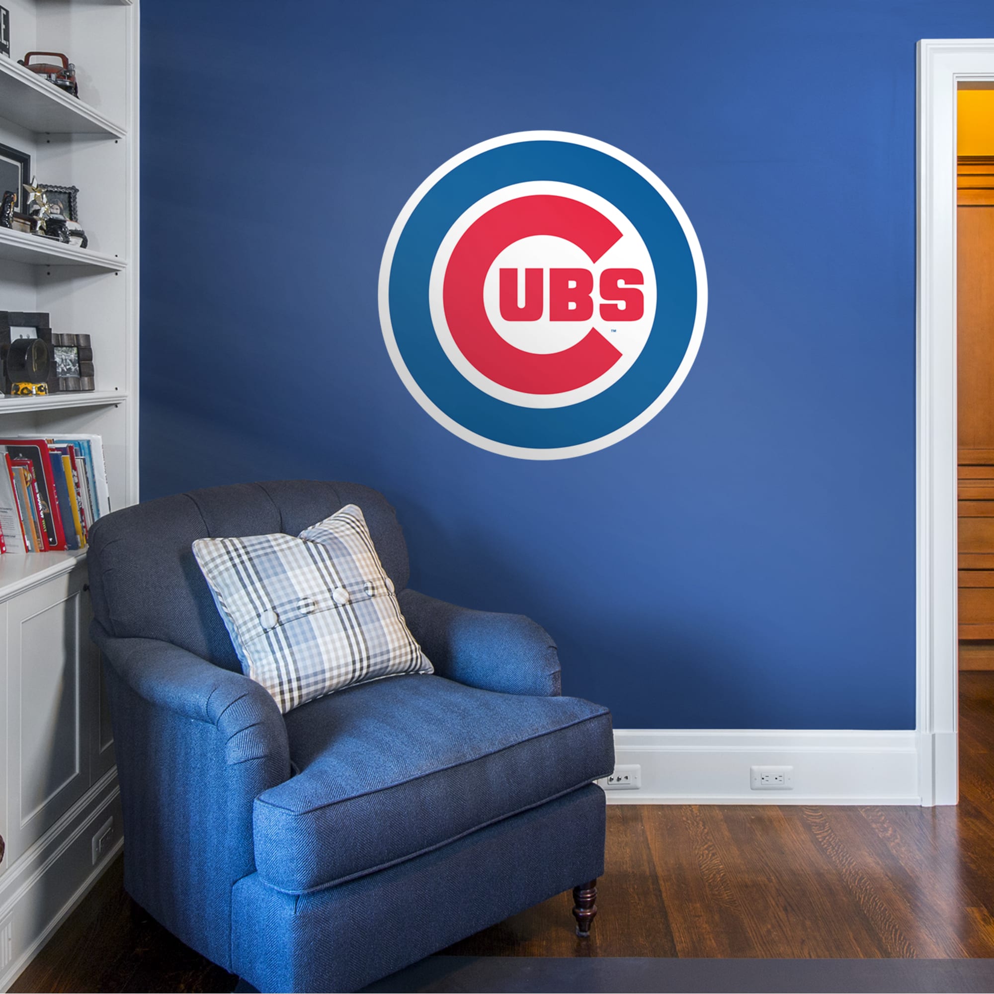 Chicago Cubs: Logo - Officially Licensed MLB Removable Wall Decal Giant Logo (37"W x 37"H) by Fathead | Vinyl