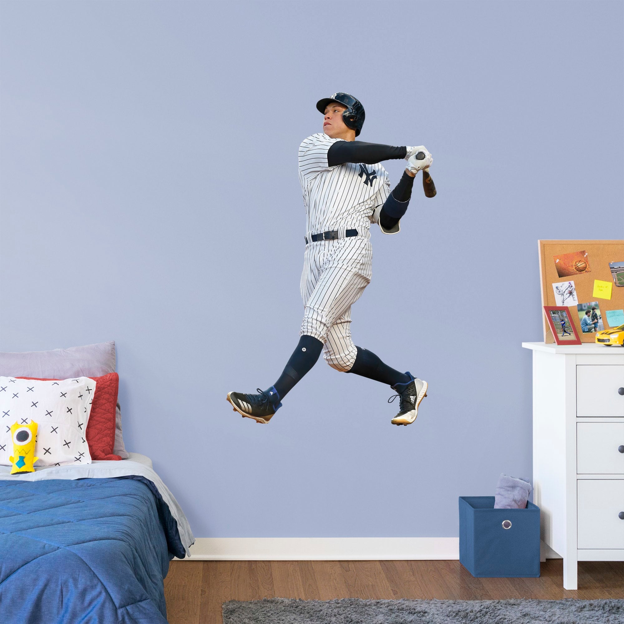Aaron Judge for New York Yankees: Swing - Officially Licensed MLB Removable Wall Decal Giant Athlete + 2 Decals (33"W x 51"H) by