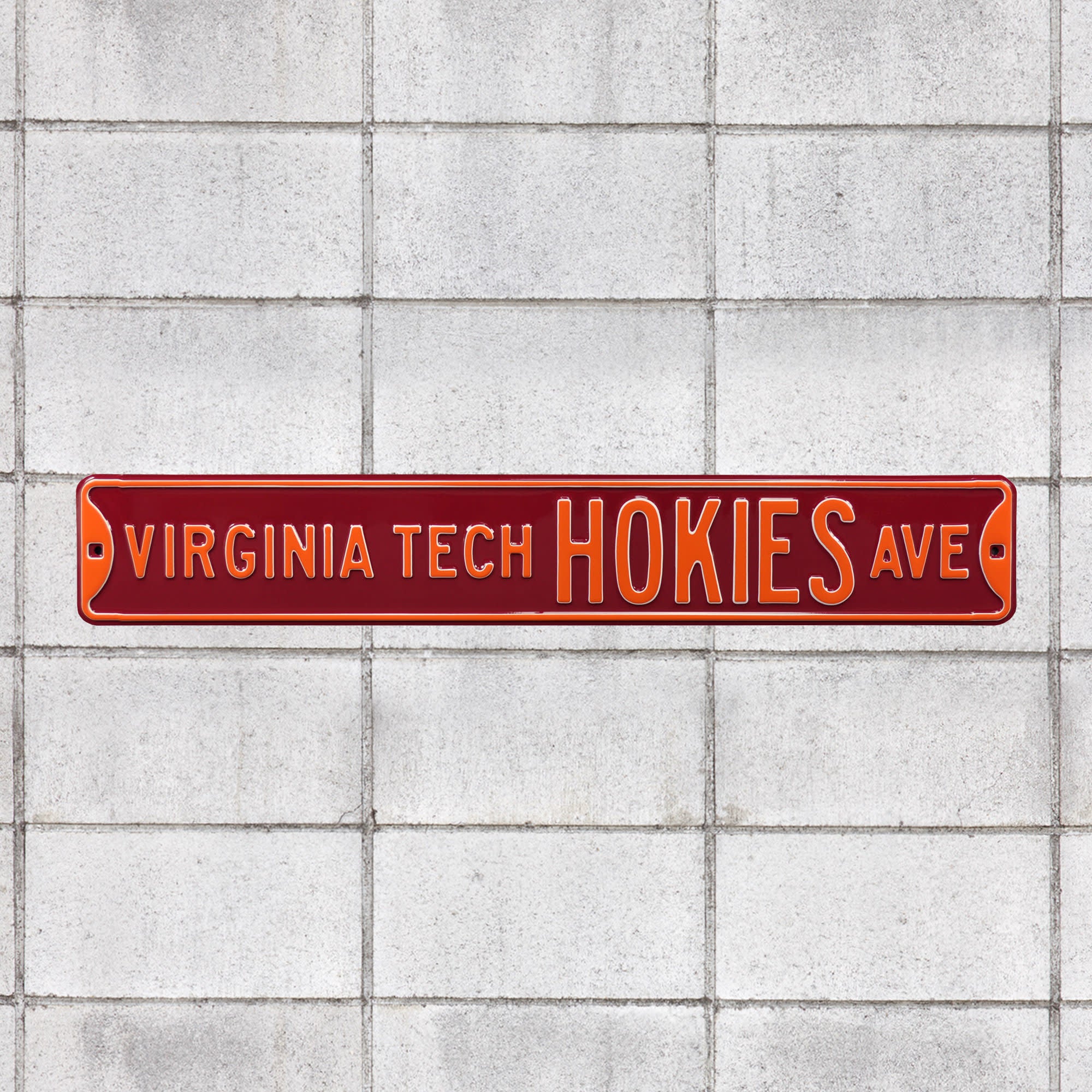 Virginia Tech Hokies: Virginia Tech Hokies Avenue - Officially Licensed Metal Street Sign 36.0"W x 6.0"H by Fathead | 100% Steel