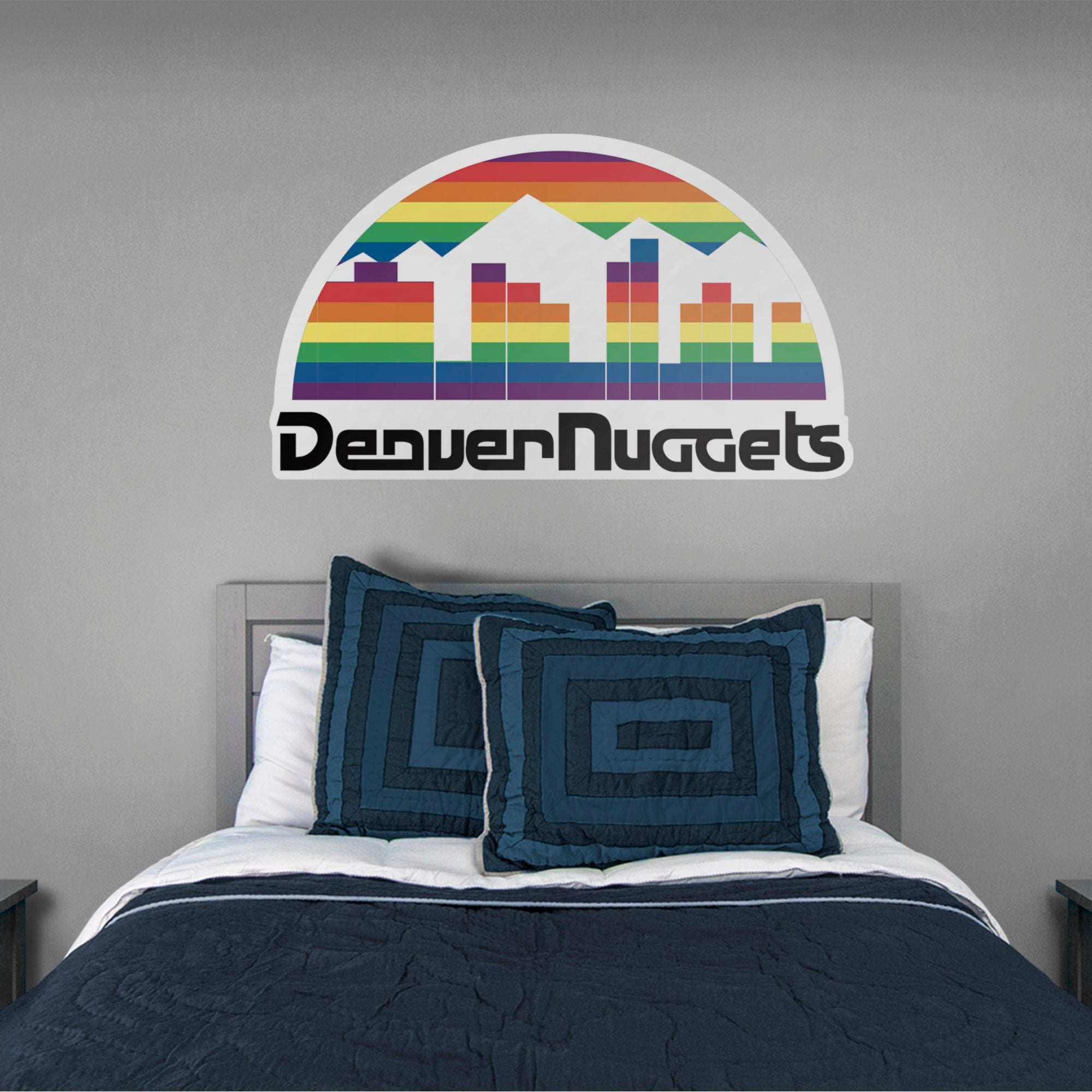 Denver Nuggets: Classic Logo - Officially Licensed NBA Removable Wall Decal 47.0"W x 29.0"H by Fathead | Vinyl