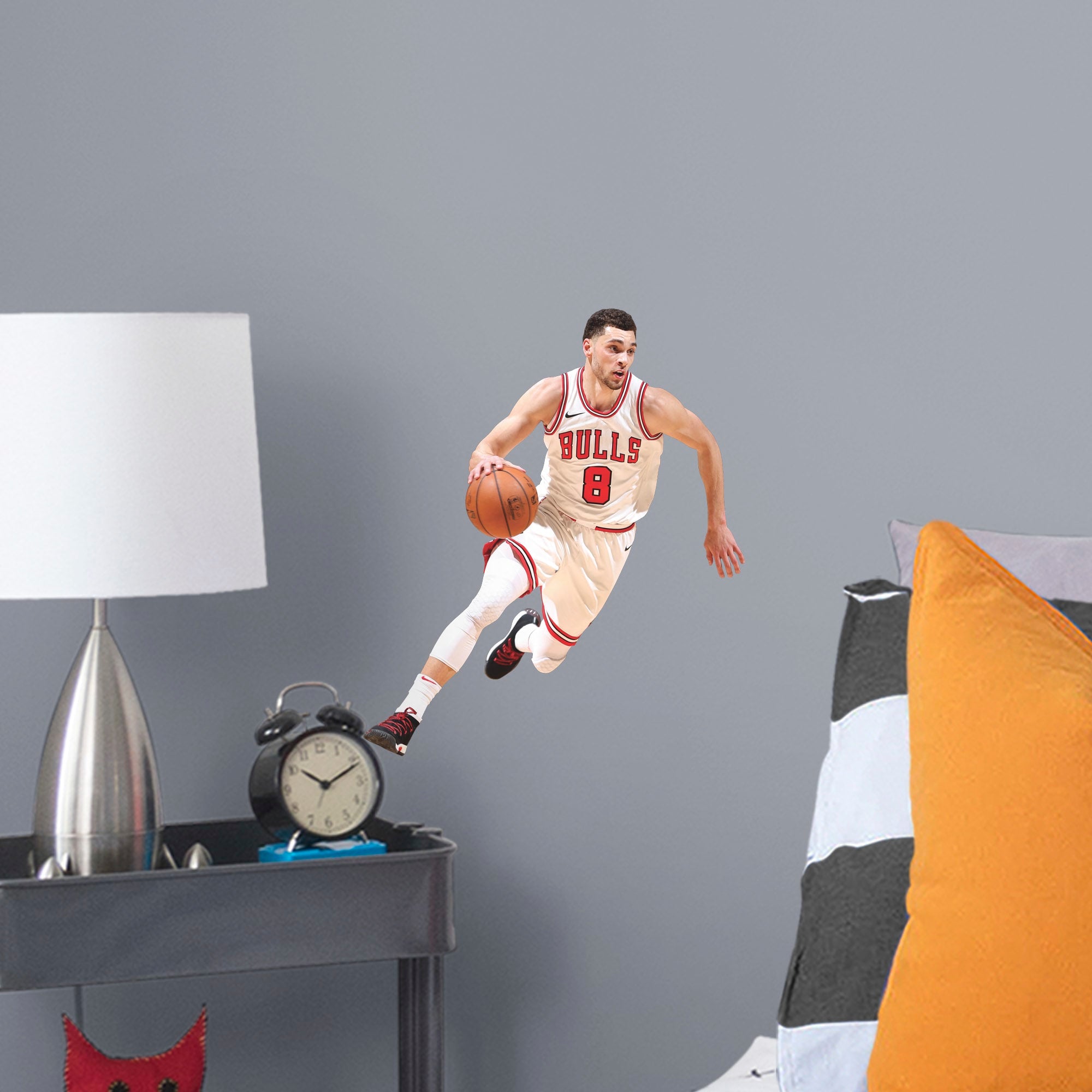 Zach LaVine for Chicago Bulls - Officially Licensed NBA Removable Wall Decal Large by Fathead | Vinyl