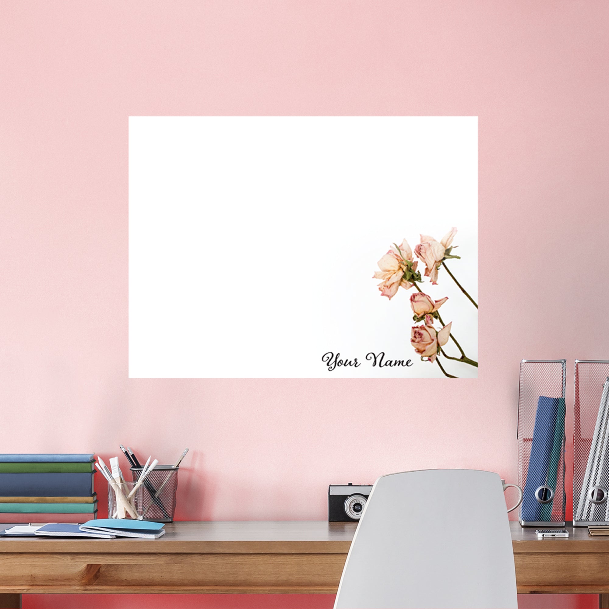 Personalized Dry Erase Boards Roses - Removable Wall Decal XL by Fathead | Vinyl