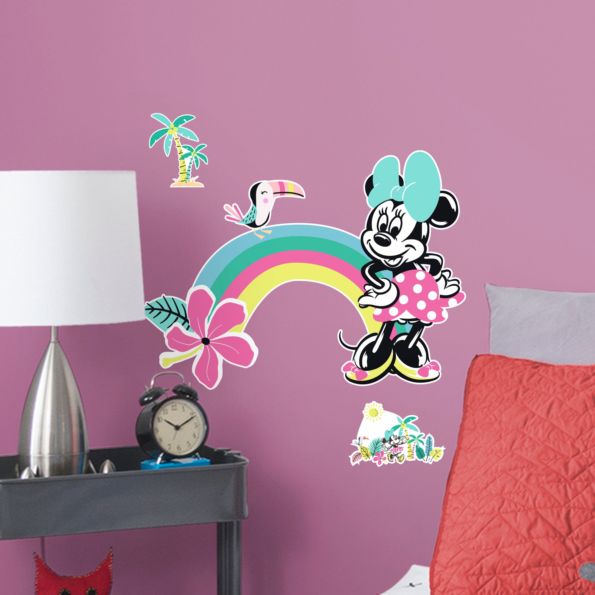 Minnie Mouse Tropical Fun - Officially Licensed Disney Removable Wall Decal Large by Fathead | Vinyl