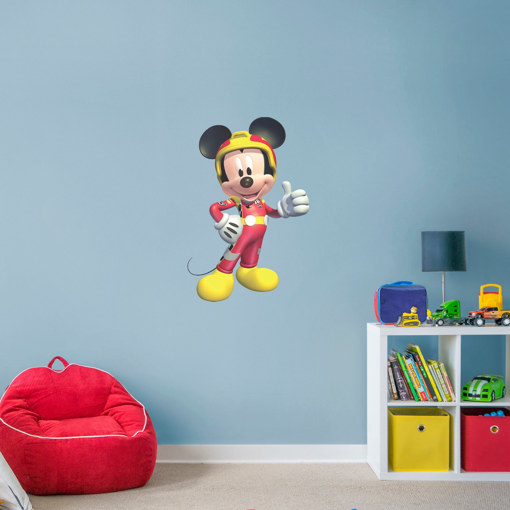 Mickey and the Roadster Racers: Mickey Mouse - Officially Licensed Disney Removable Wall Decal XL by Fathead | Vinyl