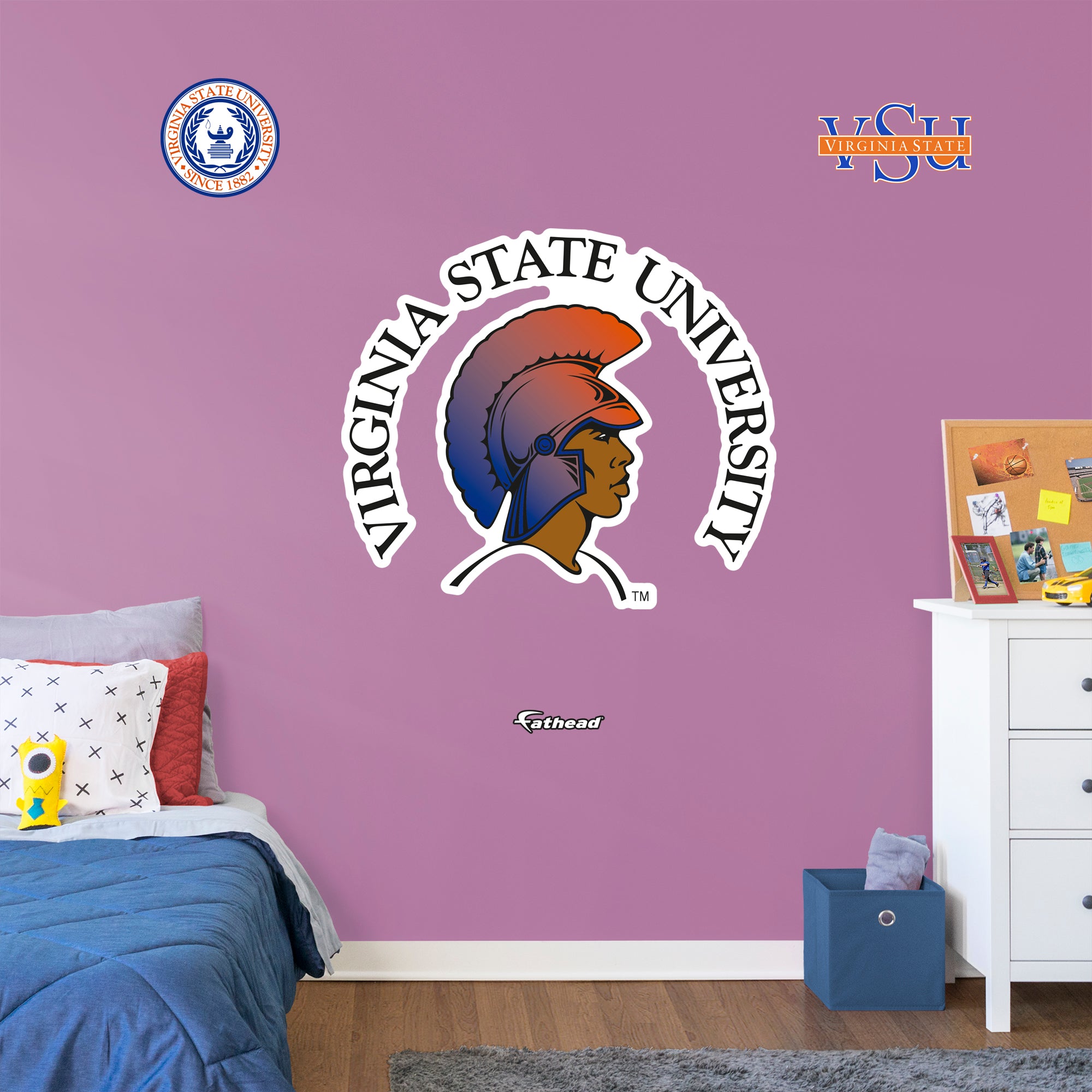Virginia State University 2020 RealBig - Officially Licensed NCAA Removable Wall Decal Giant Decal (37"W x 42"H) by Fathead | Vi