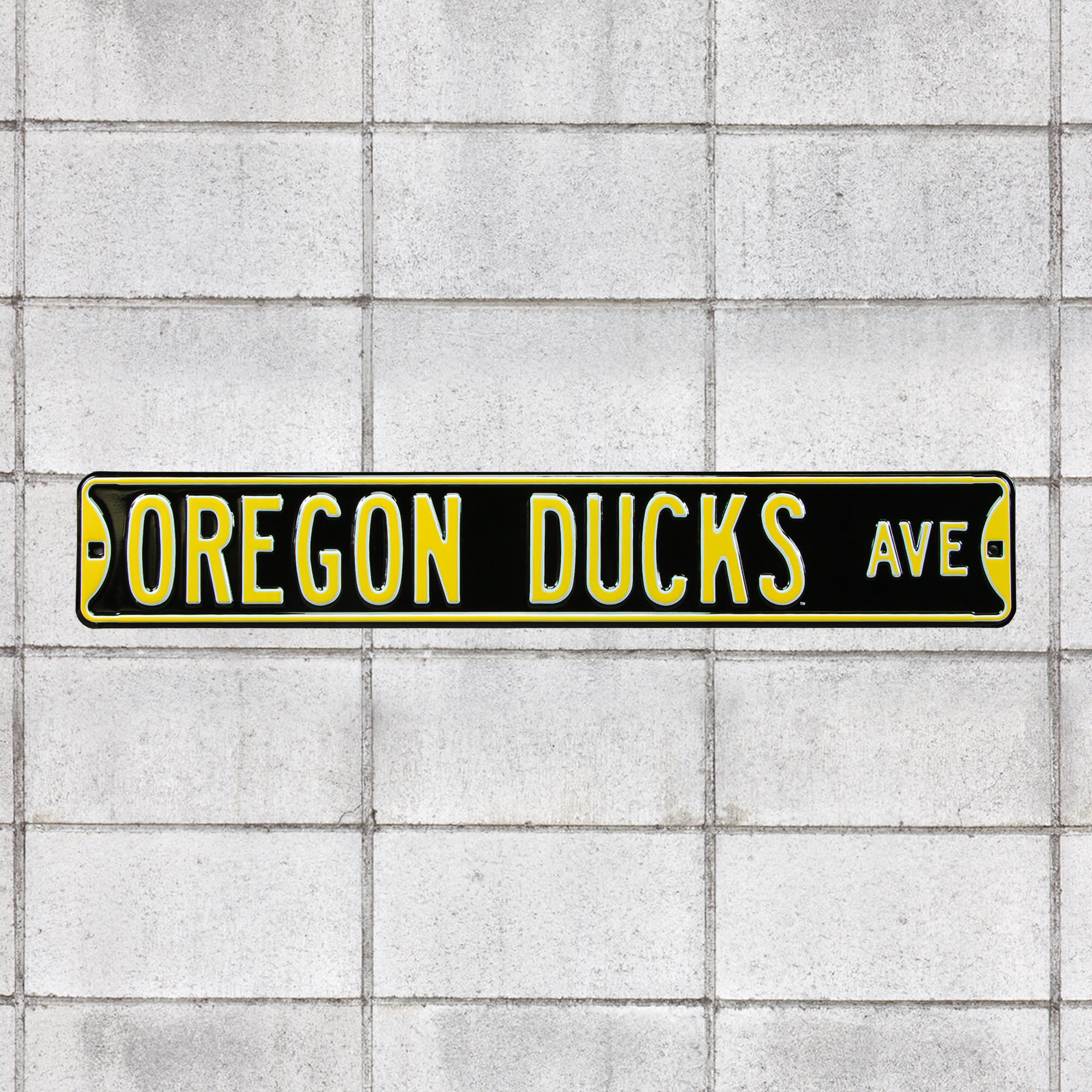 Oregon Ducks: Oregon Ducks Avenue - Officially Licensed Metal Street Sign 36.0"W x 6.0"H by Fathead | 100% Steel