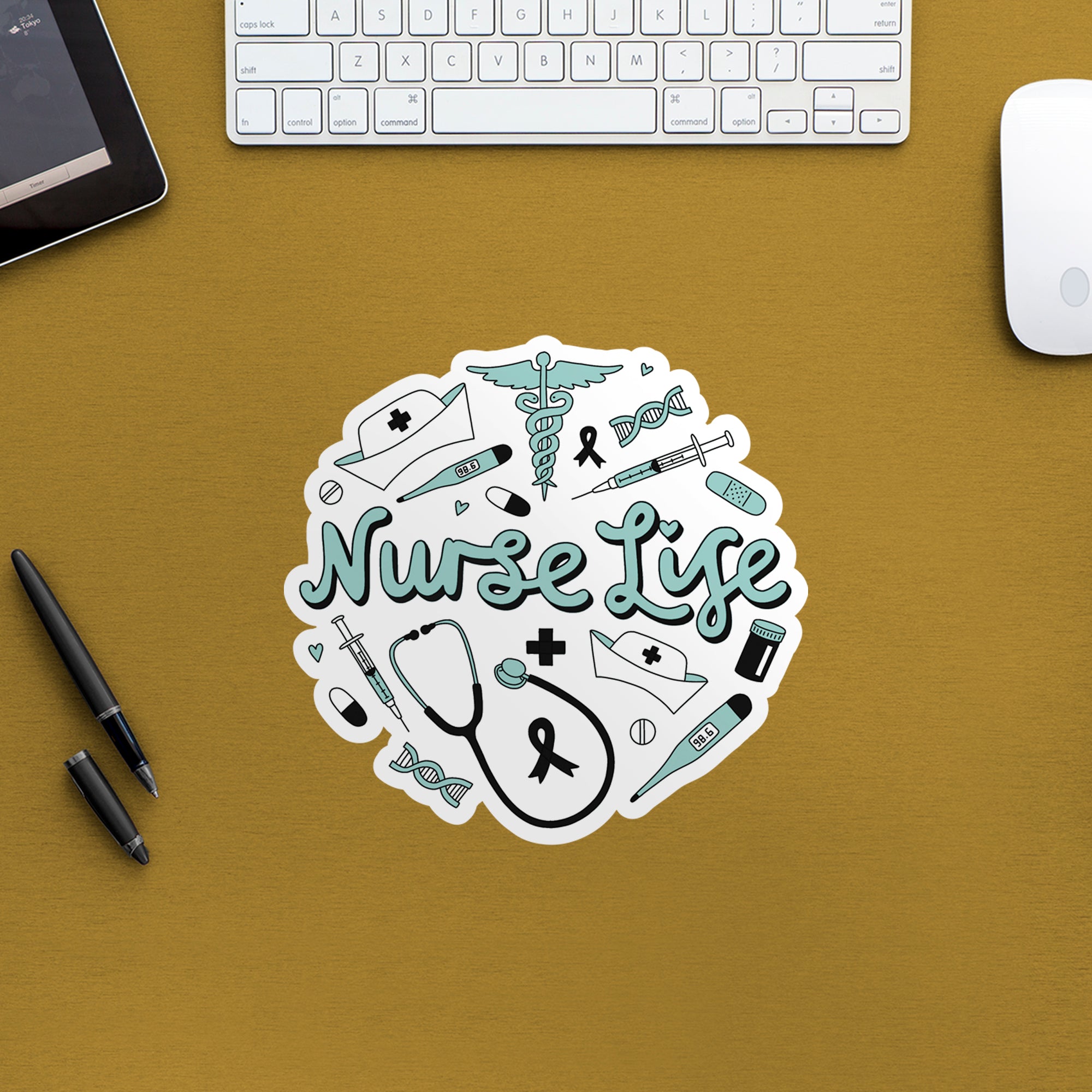 Nurse Life Circle - Officially Licensed Big Moods Removable Wall Decal Large by Fathead | Vinyl