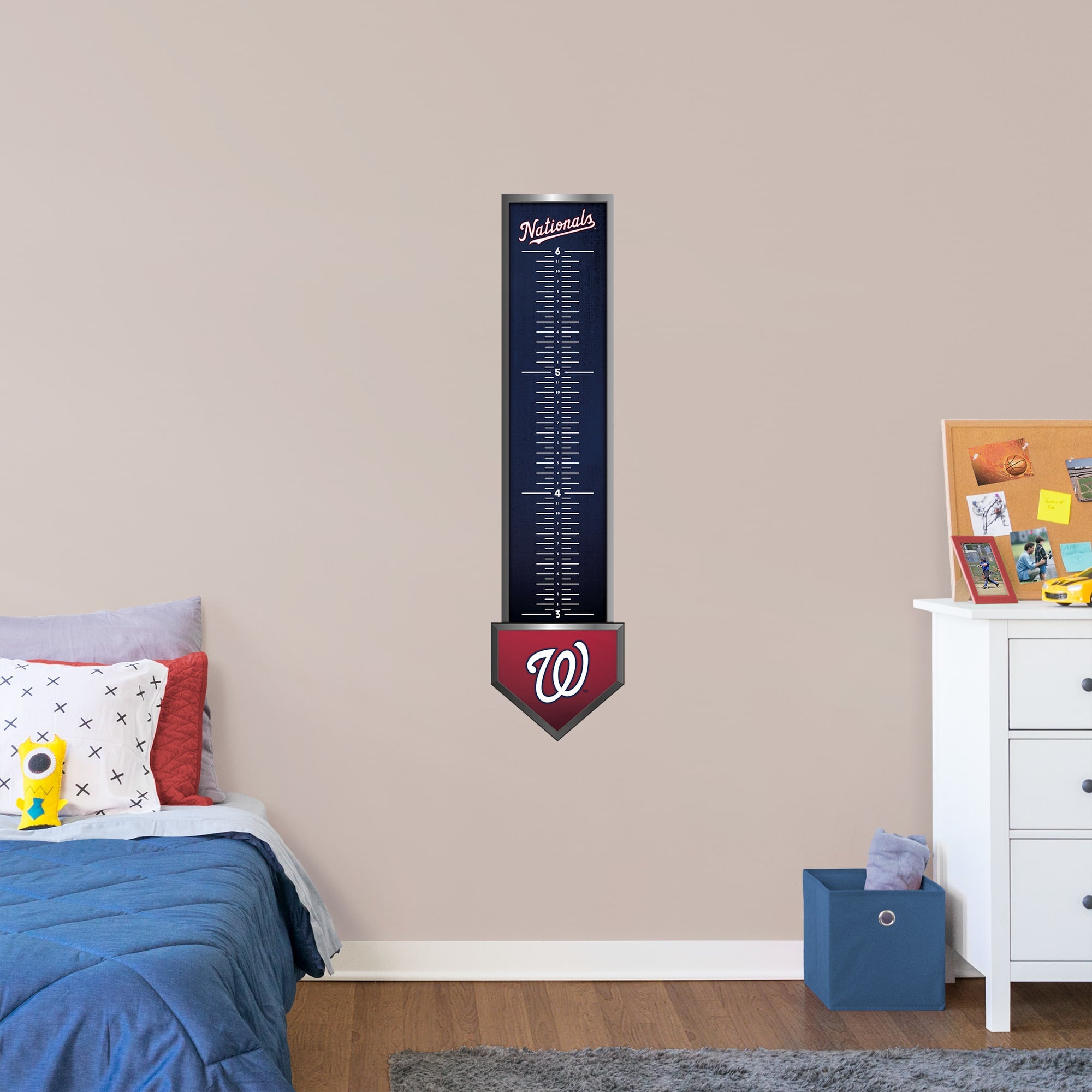 Washington Nationals: Growth Chart - Officially Licensed MLB Removable Wall Graphic 13.0"W x 54.0"H by Fathead | Vinyl