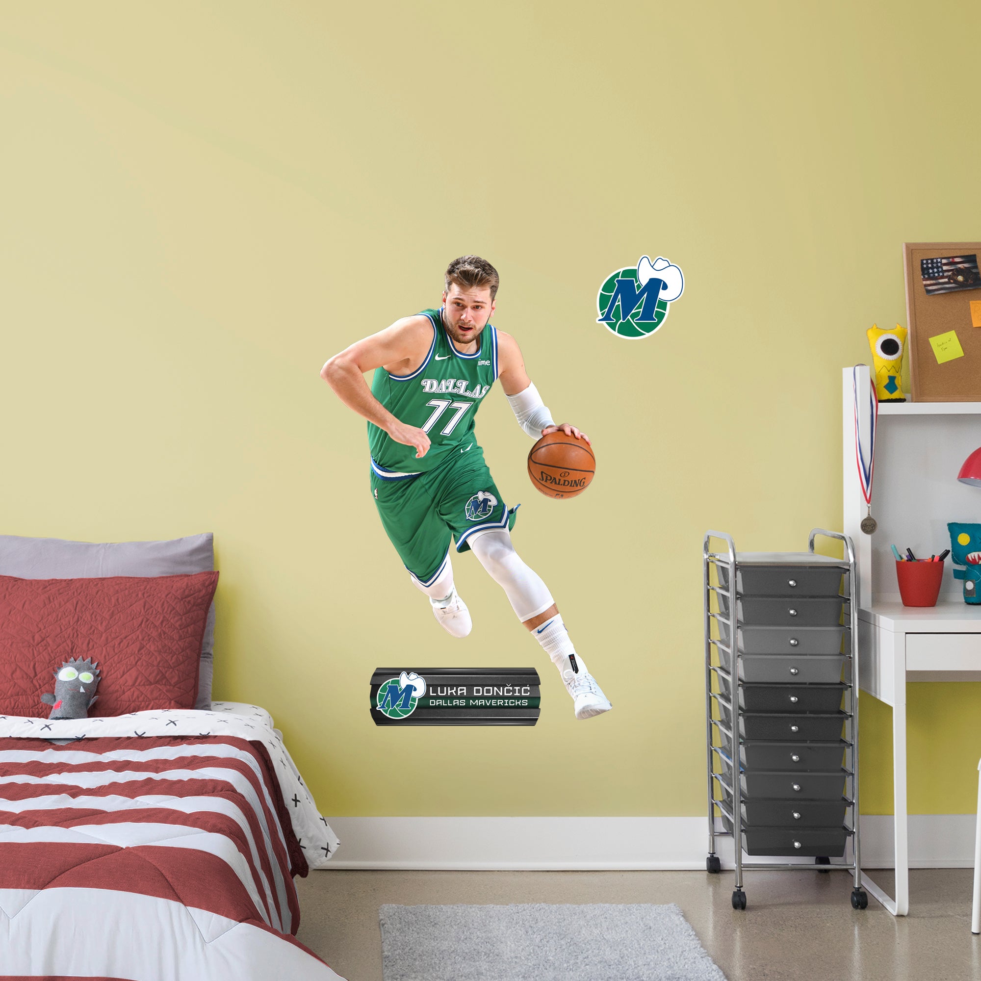 Luka Don?i? 2021 Classic Jersey - Officially Licensed NBA Removable Wall Decal Giant Athlete + 1 Decals (35"W x 51"H) by Fathe