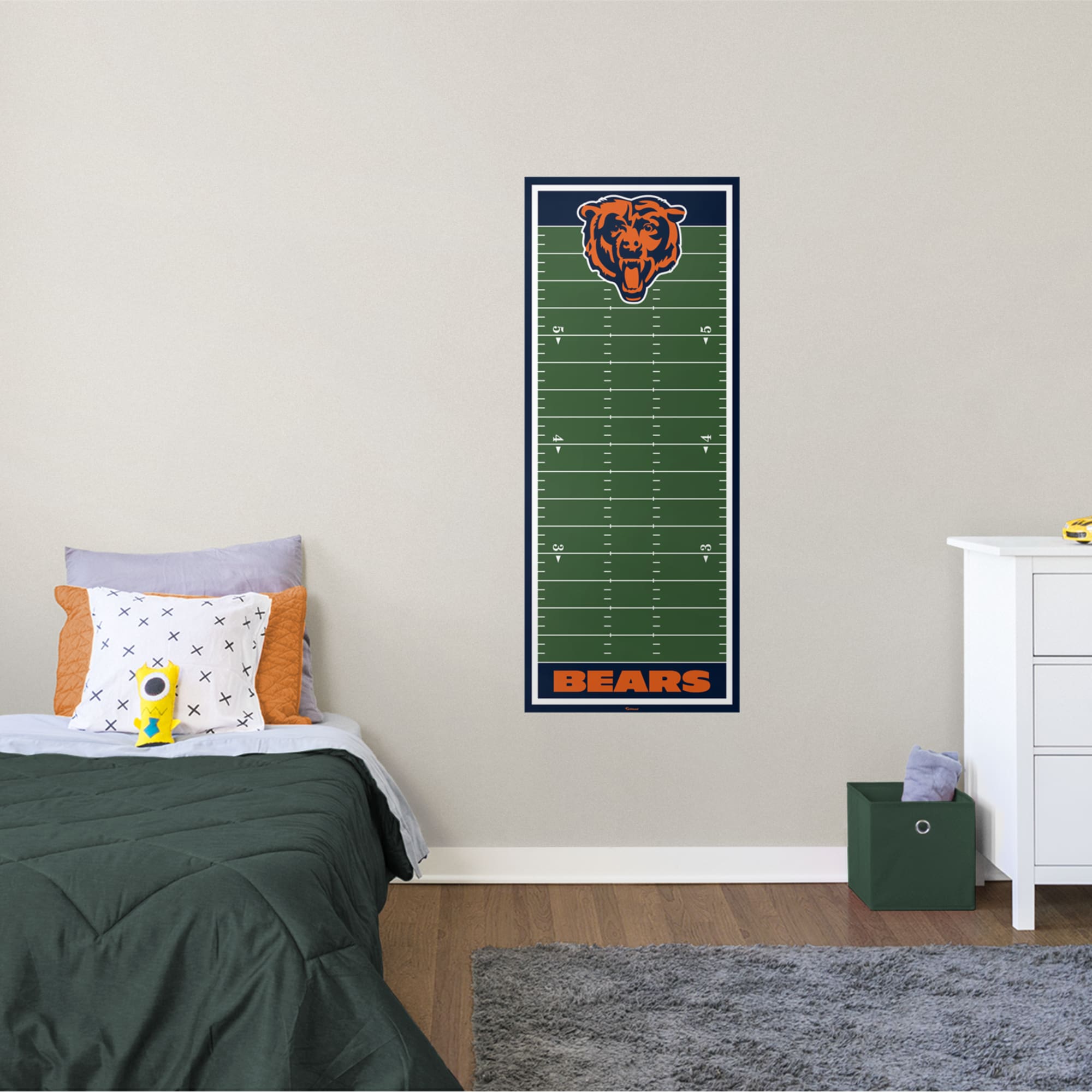 Chicago Bears: Growth Chart - Officially Licensed NFL Removable Wall Graphic 24.0"W x 59.0"H by Fathead | Vinyl