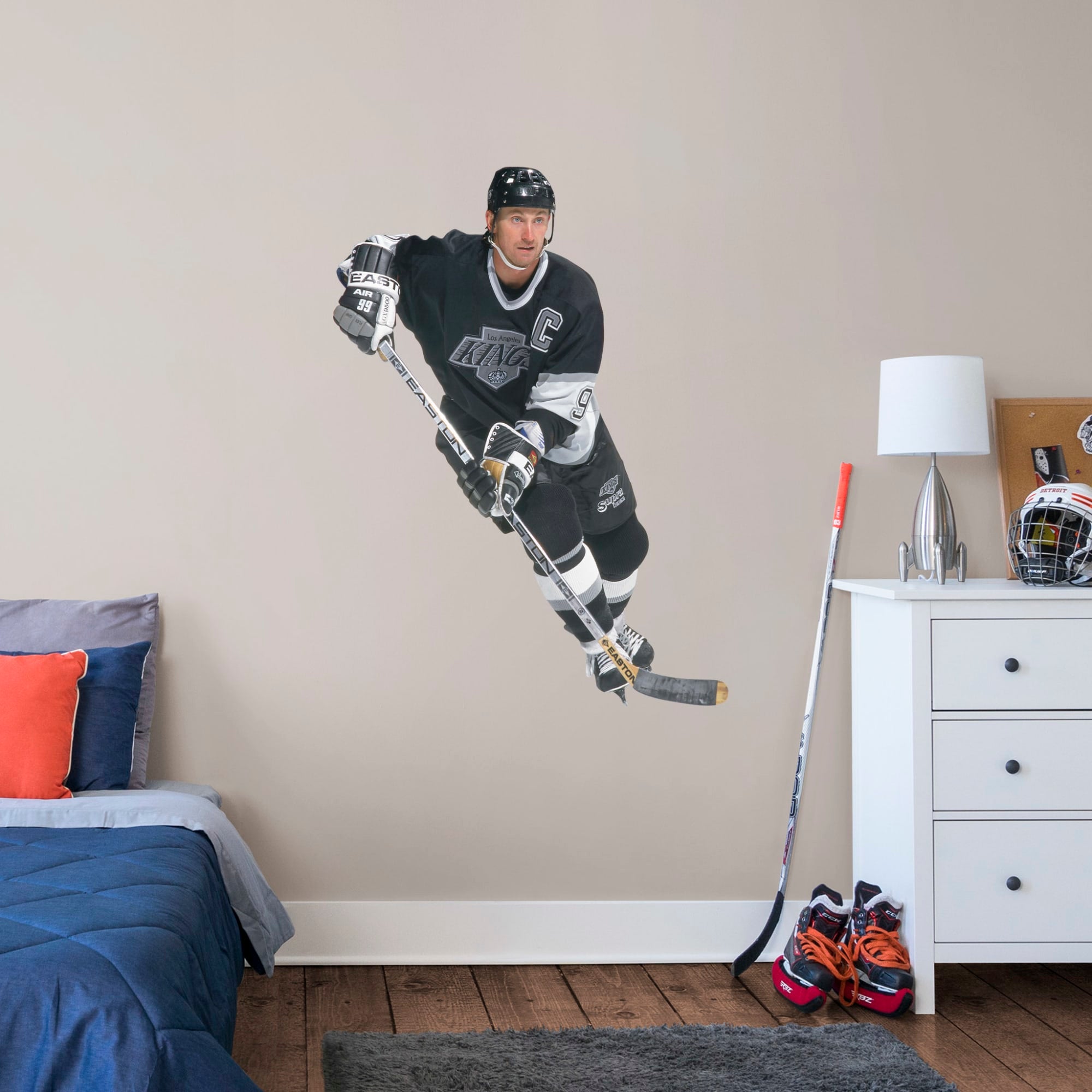 Wayne Gretzky for Los Angeles Kings: Kings - Officially Licensed NHL Removable Wall Decal Giant Athlete + 2 Decals (35"W x 51"H)